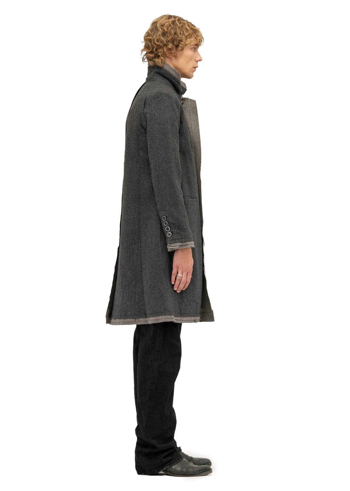 LAYERED WOOL COAT
