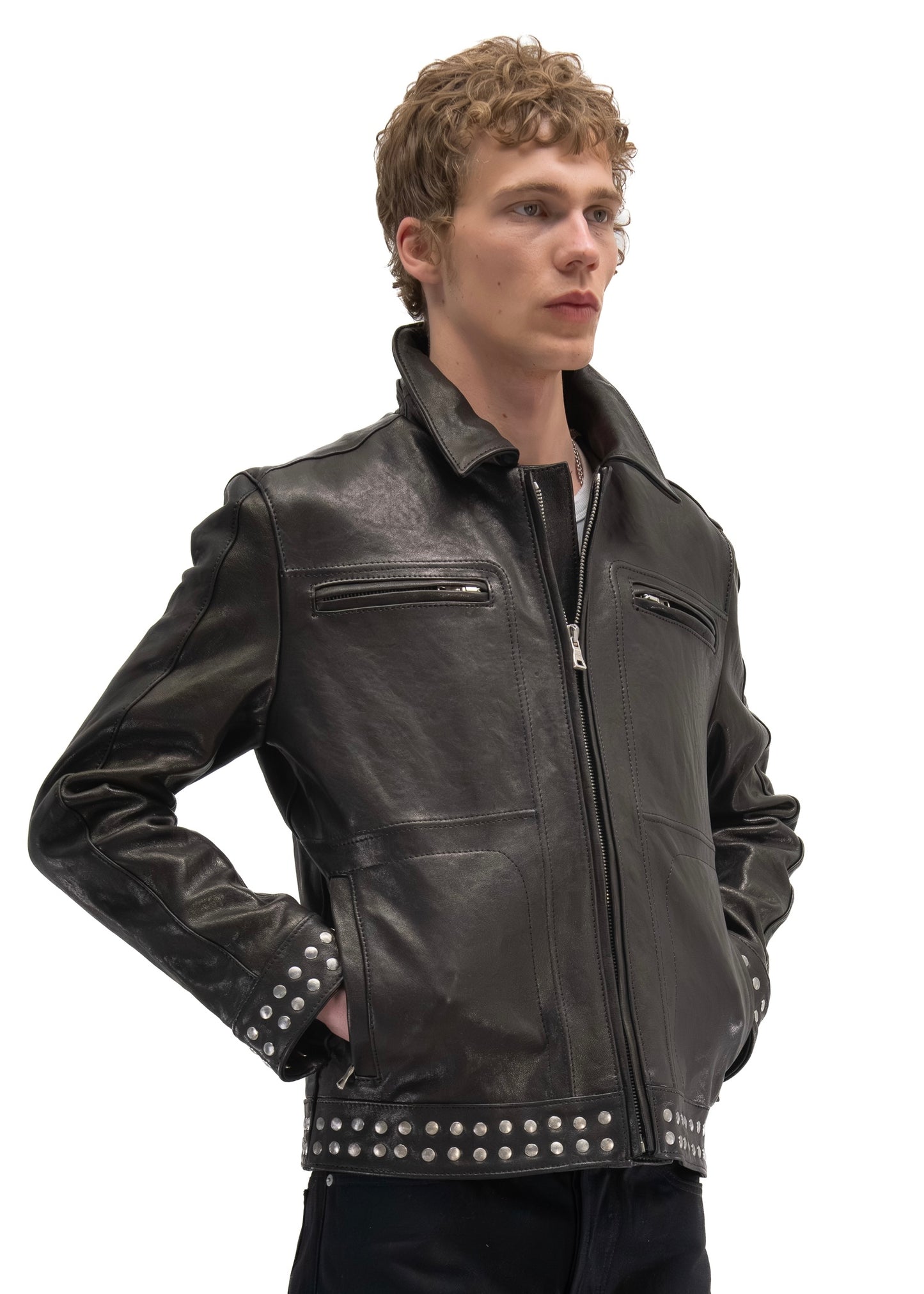STUDDED HIGHWAY LEATHER JACKET