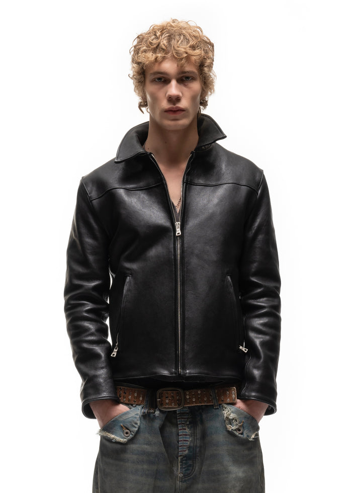BIKER ONE CUT LEATHER JACKET