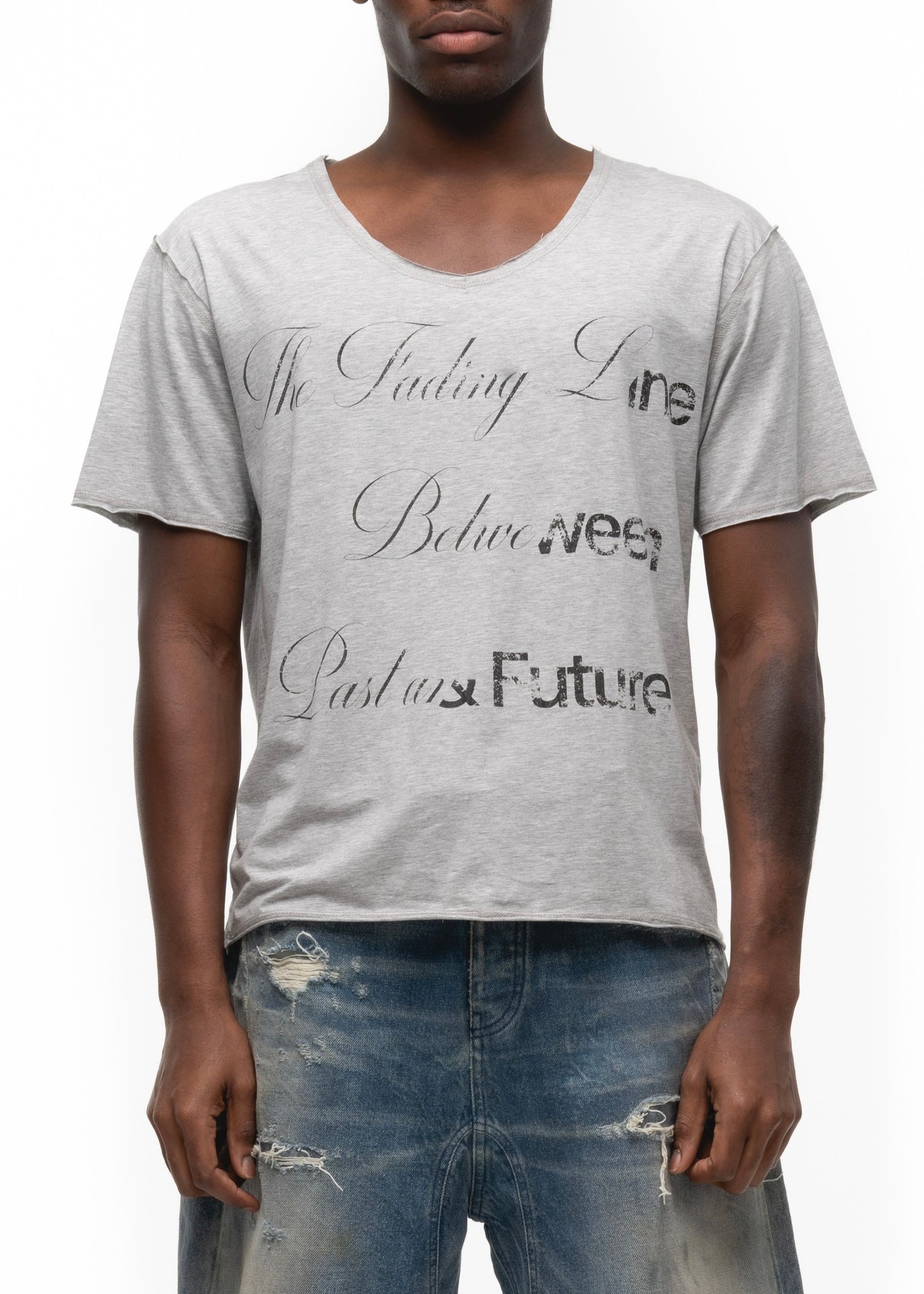 FUTURE-PAST V NECK GREY