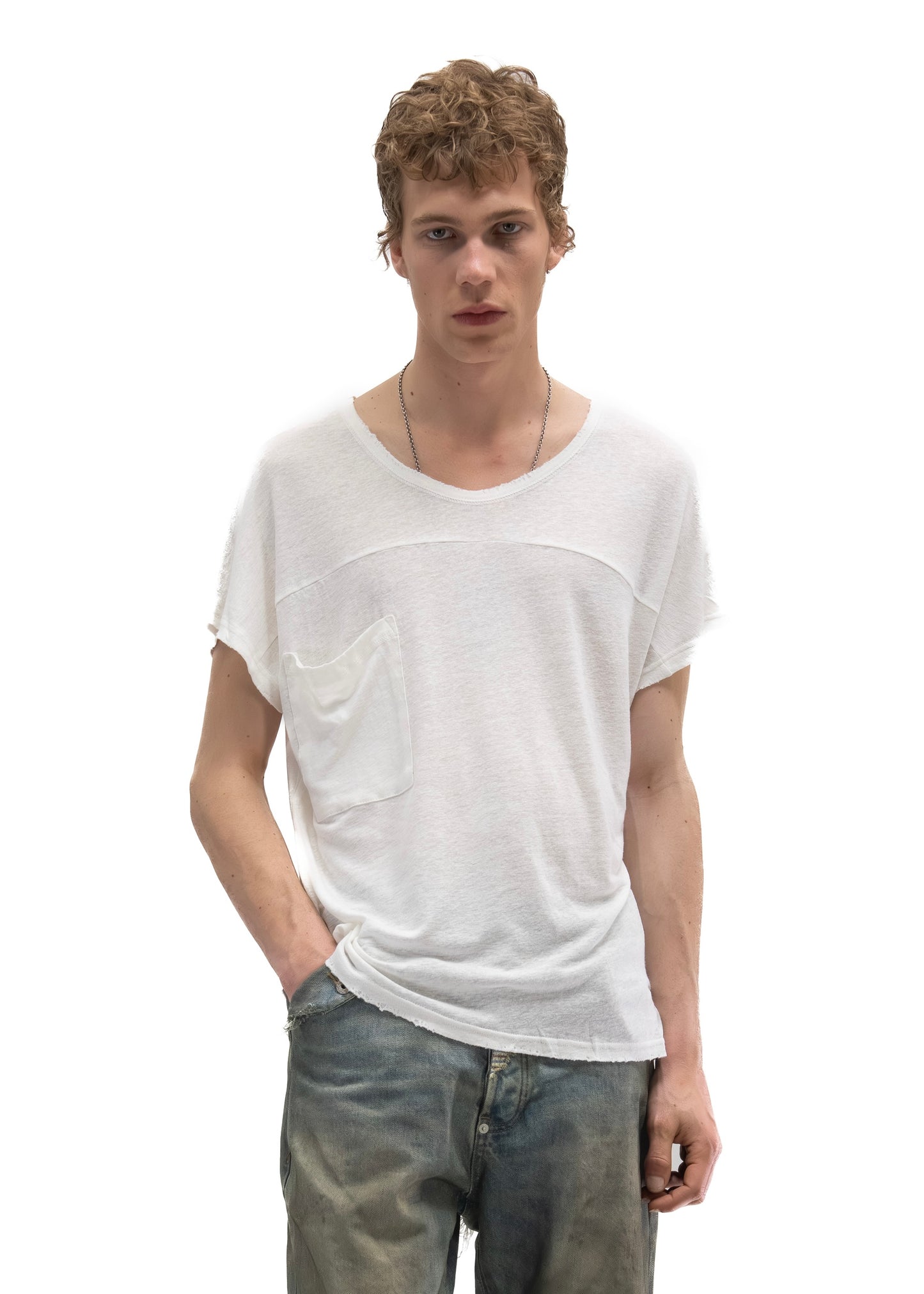 SHADOW SLEEVE T-SHIRT WHITE
