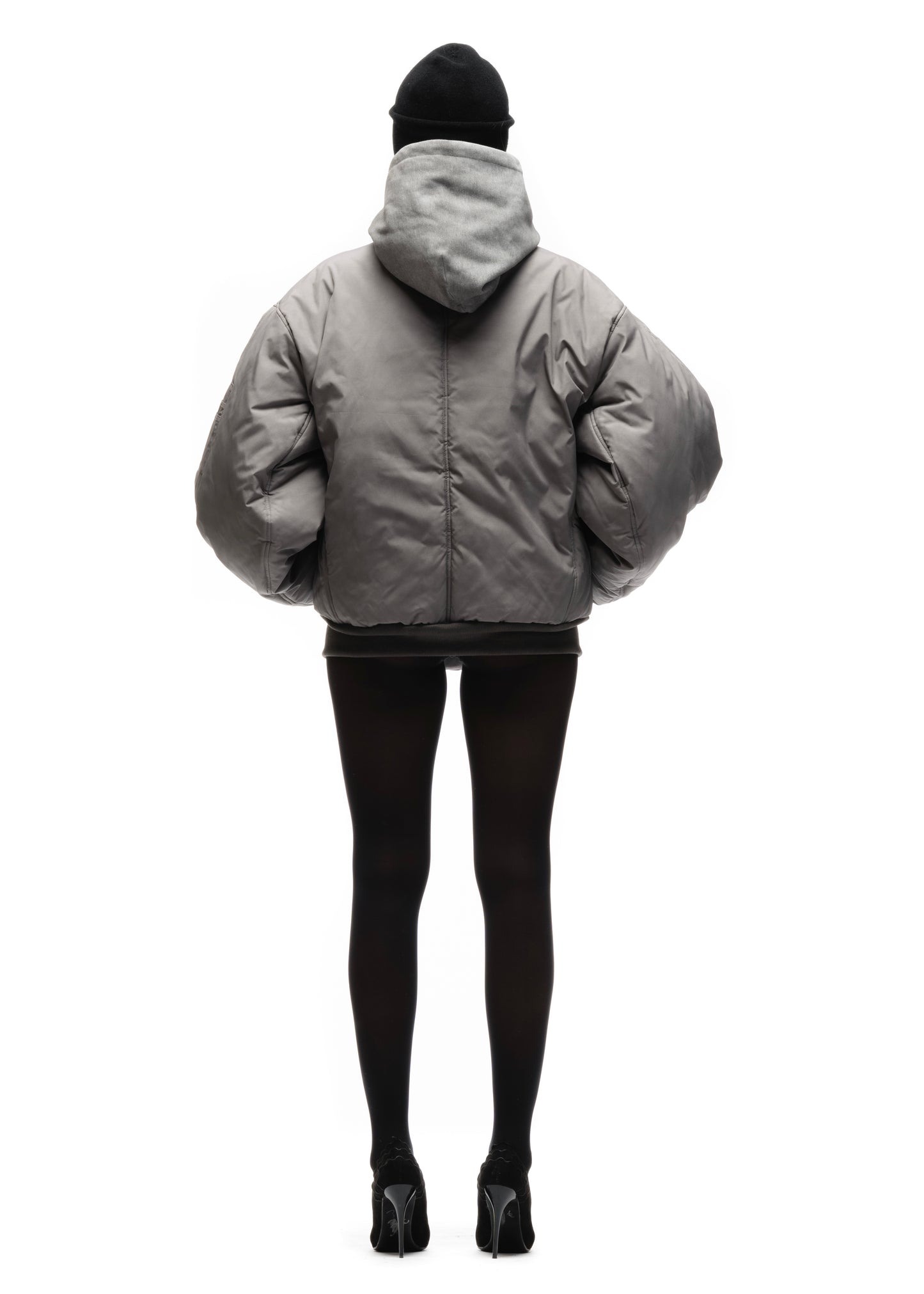 FENCING WAFFLE BOMBER JACKET GREY FEMALE