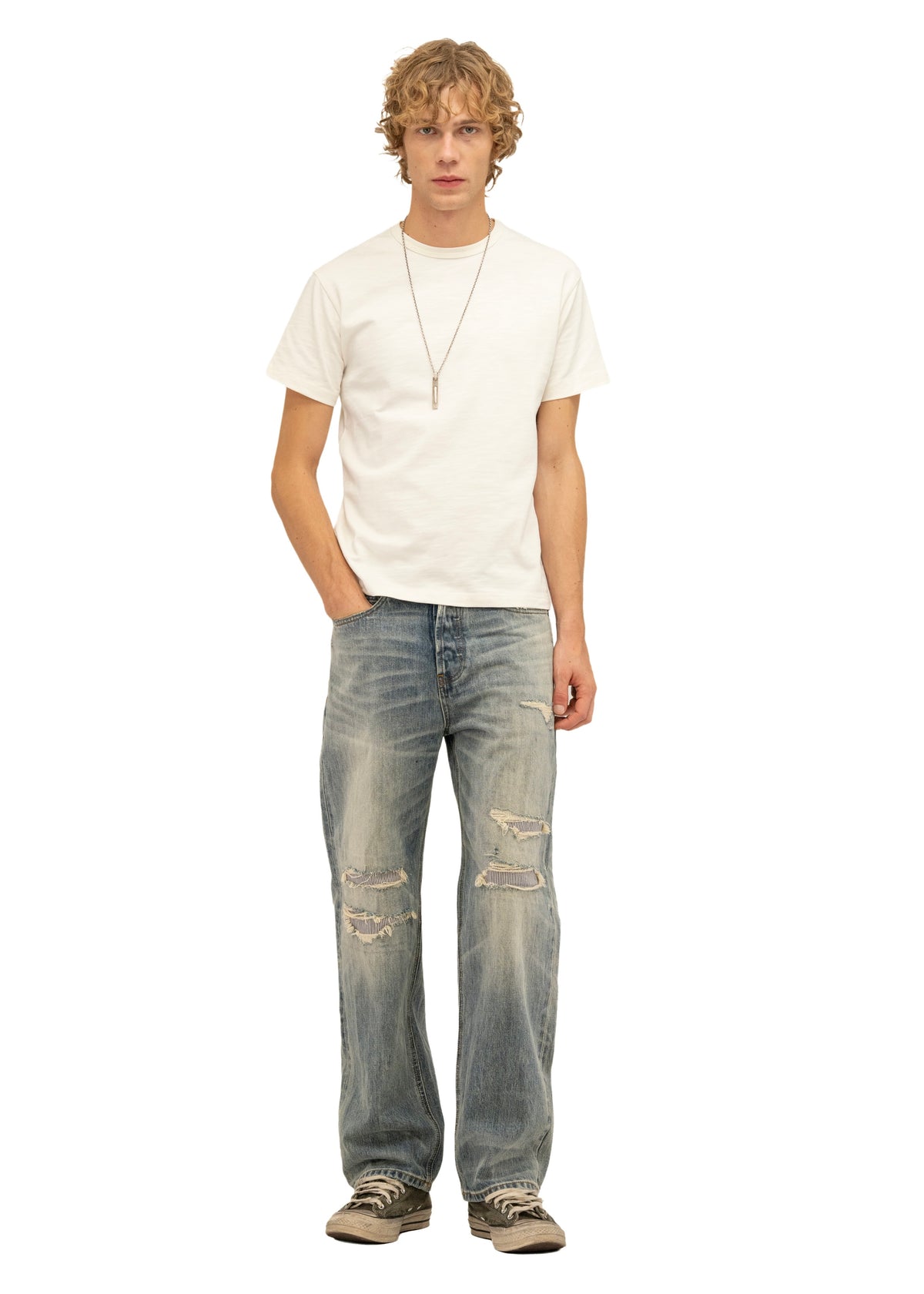 MENDED LIGHT WASHED REGULAR DENIM