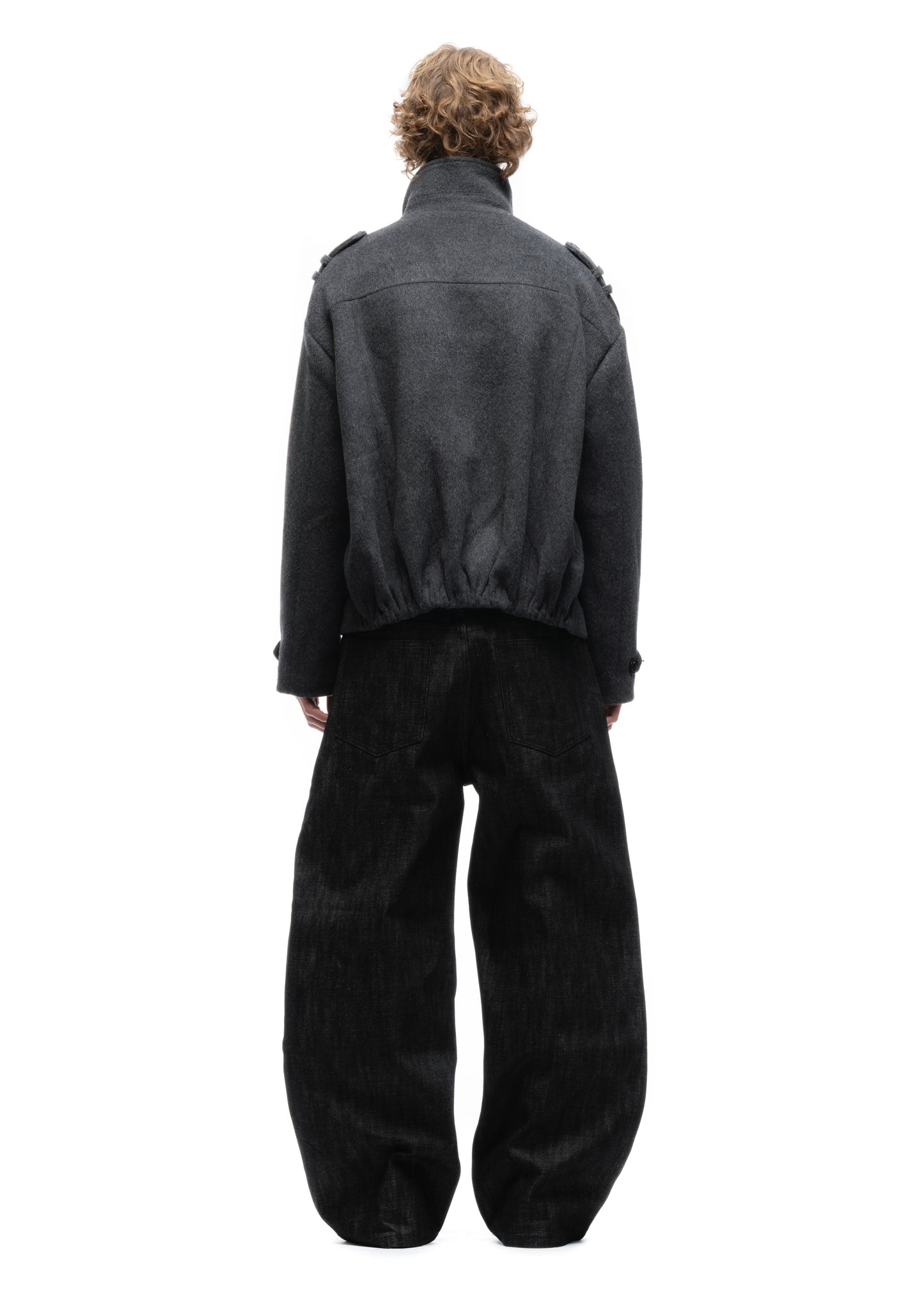 BUTTON UP MARINE JACKET GREY