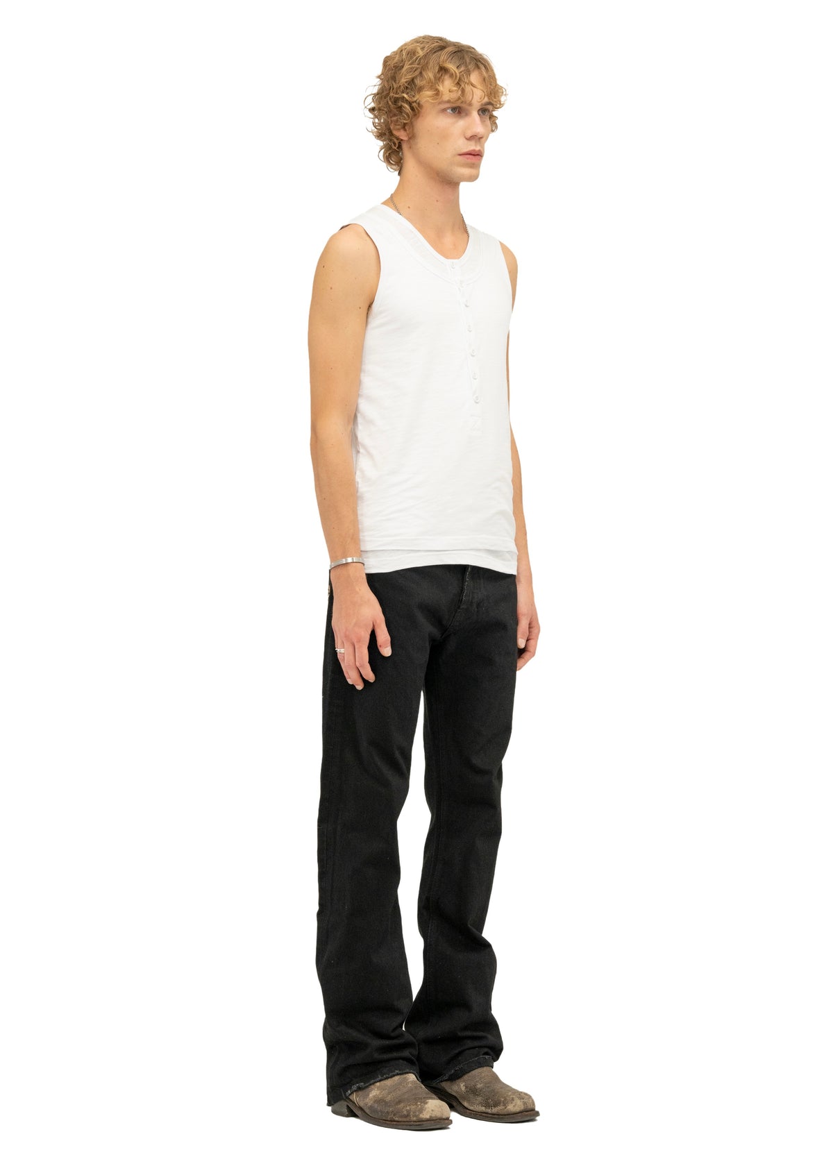 DOUBLE-LAYERED TANK TOP WHITE