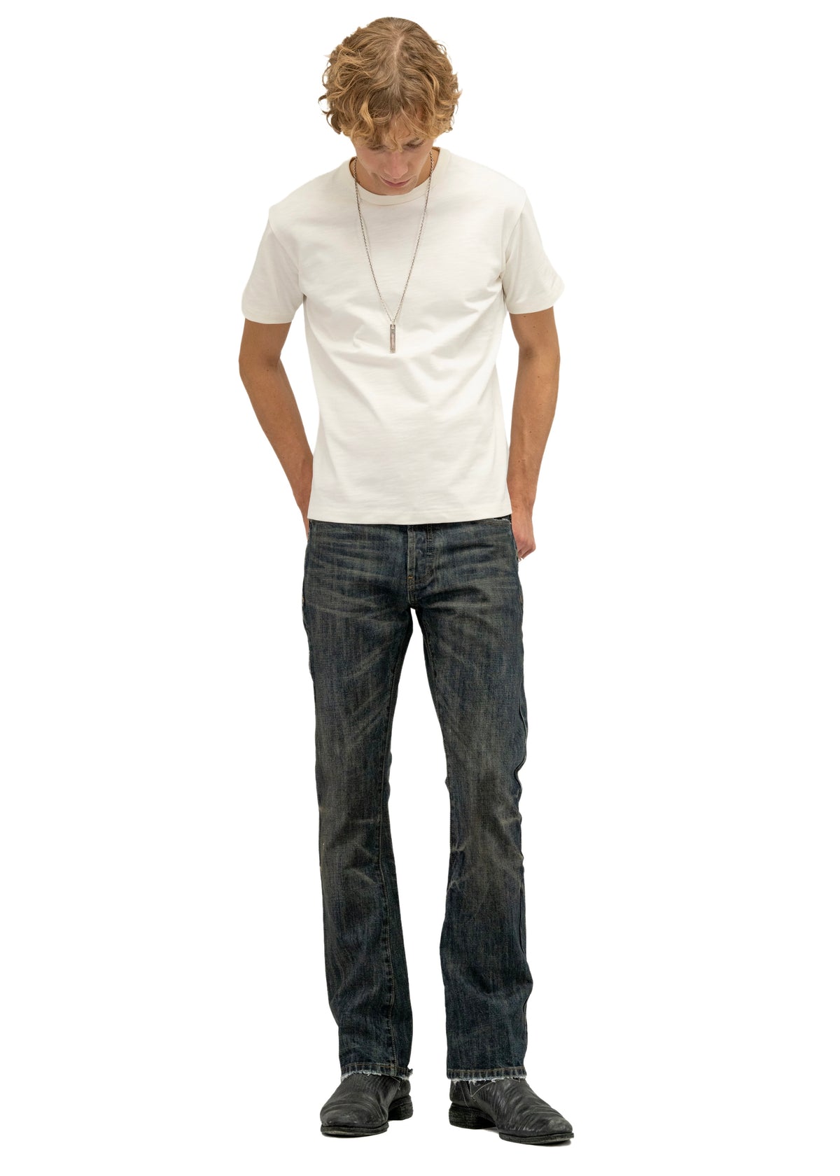 MUDDED SELVEDGE FITTED BOOTCUT DENIM