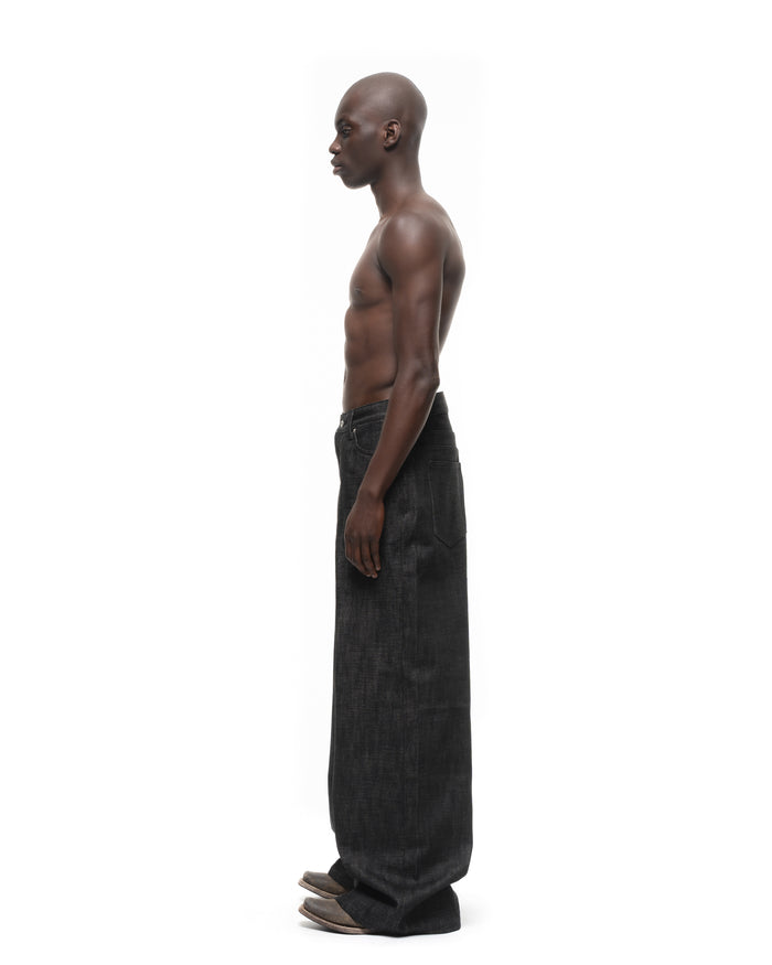 RAW DENIM ULTRA LOOSE FIT STRUCTURED BLACK