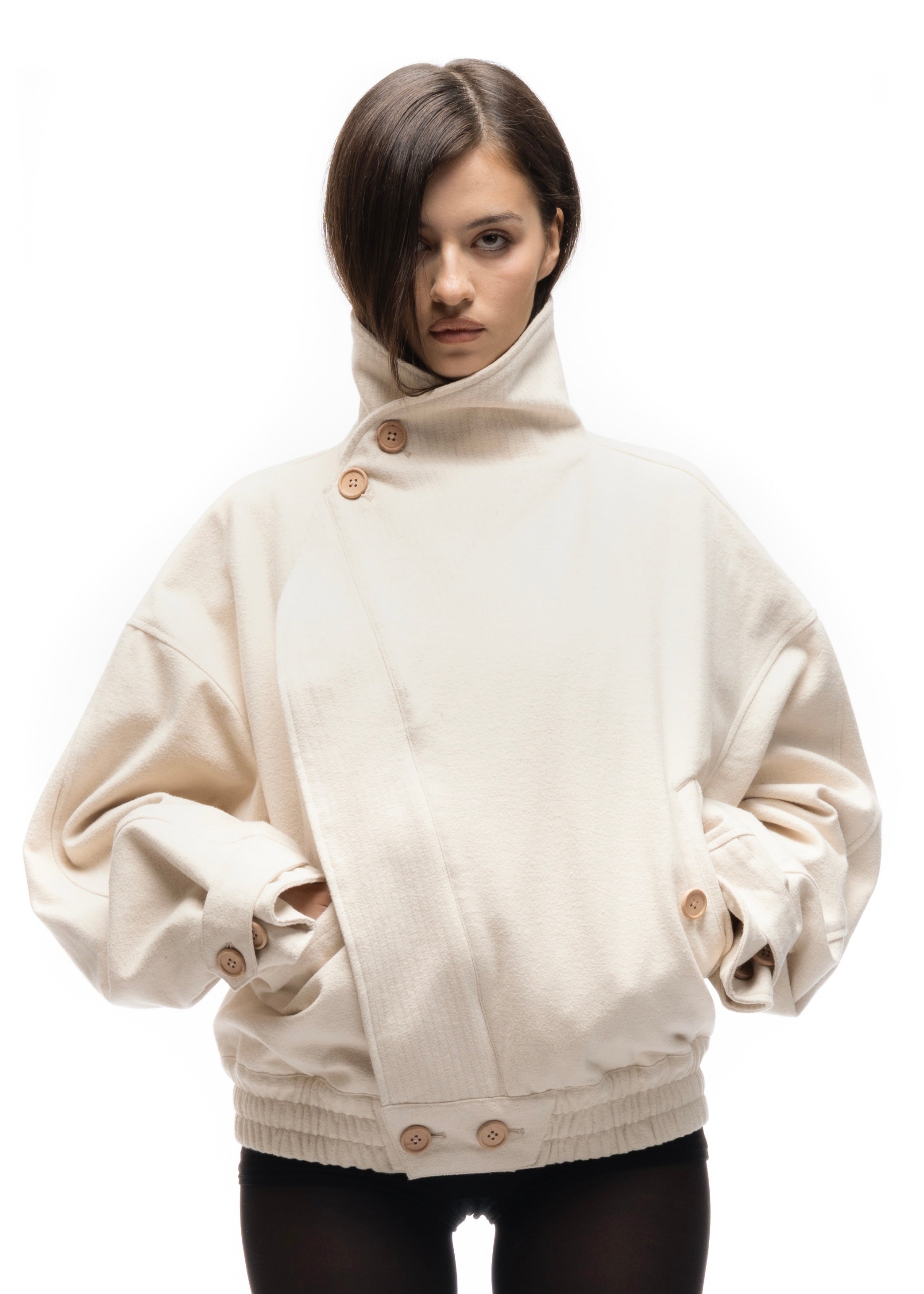 MOLESKIN JACKET WHITE FEMALE – NO/FAITH STUDIOS