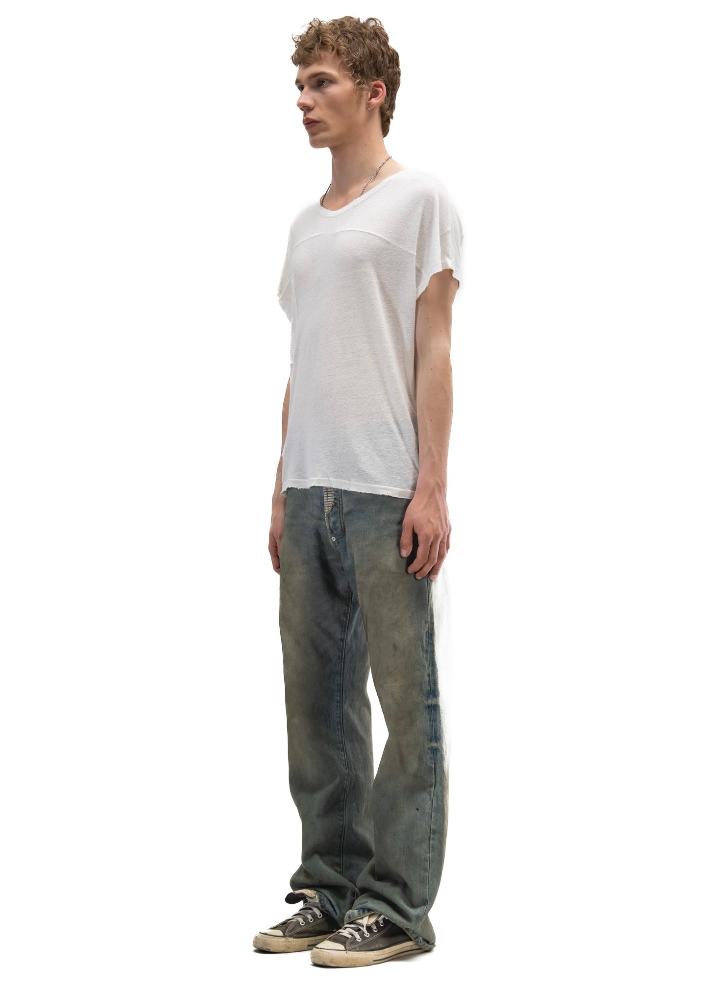 SHADOW SLEEVE T-SHIRT WHITE