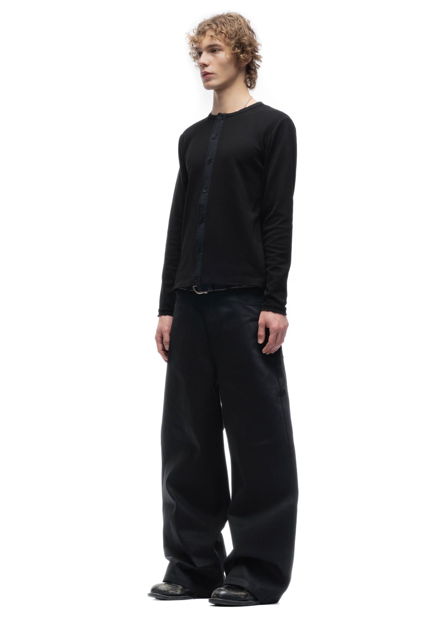 JAPANESE SELVEDGE LOOSE DENIM BLACK