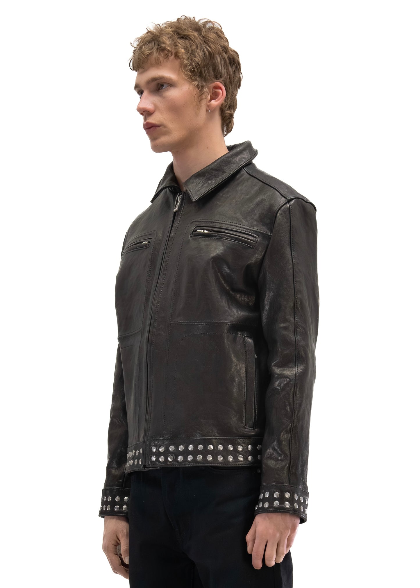STUDDED HIGHWAY LEATHER JACKET