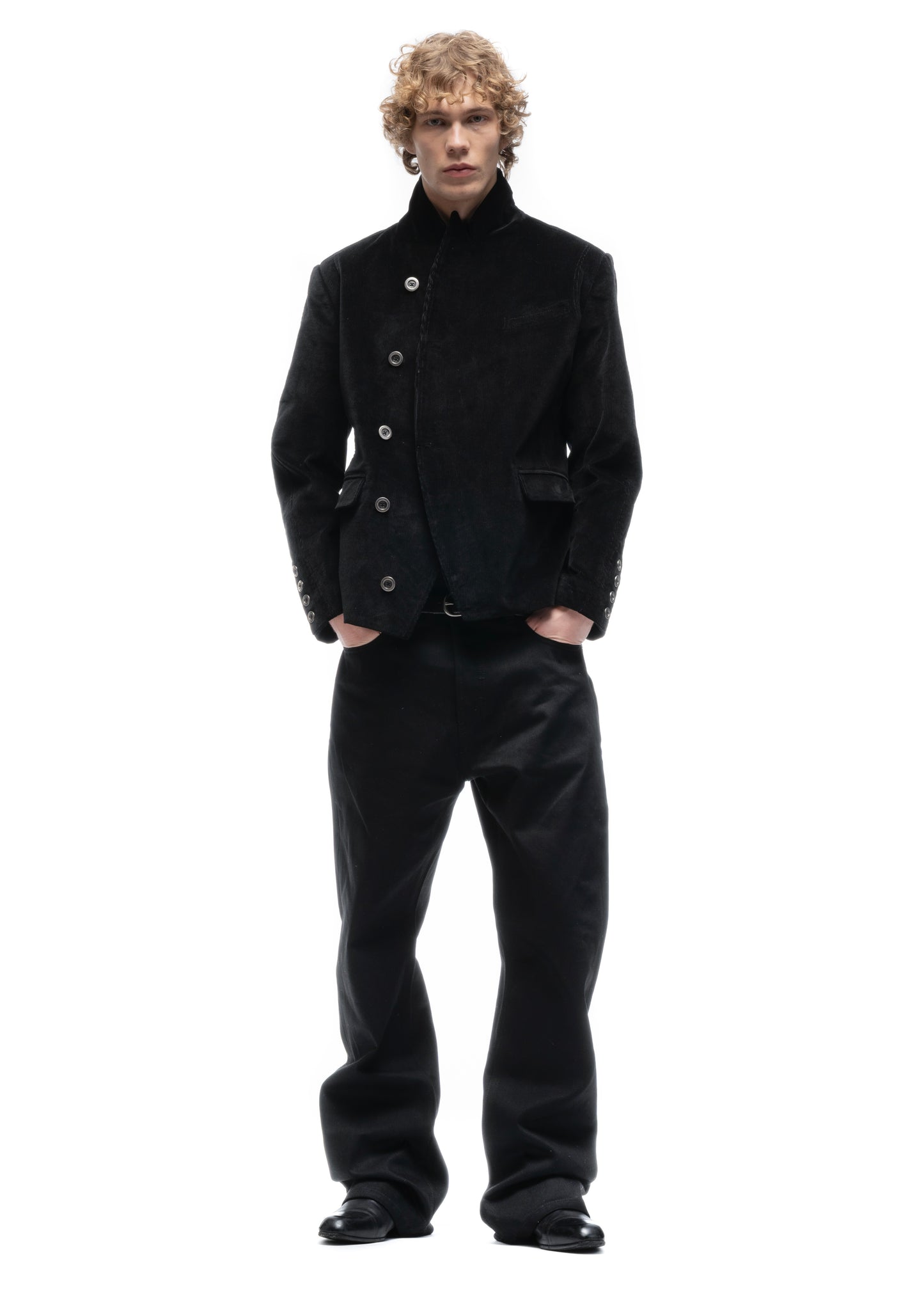 ASYMMETRICAL CORDUROY BLAZER