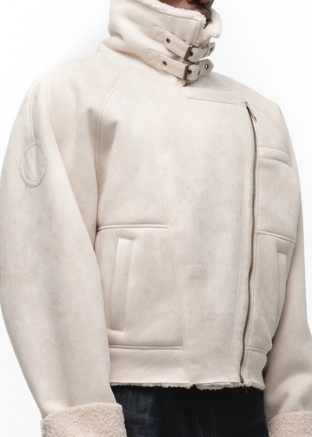 HEAVY FLIGHT SHEARLING JACKET WHITE