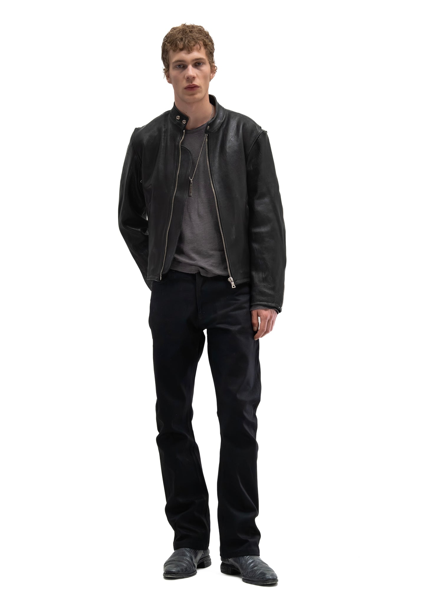 JAPANESE FITTED SELVEDGE BOOTCUT DENIM BLACK