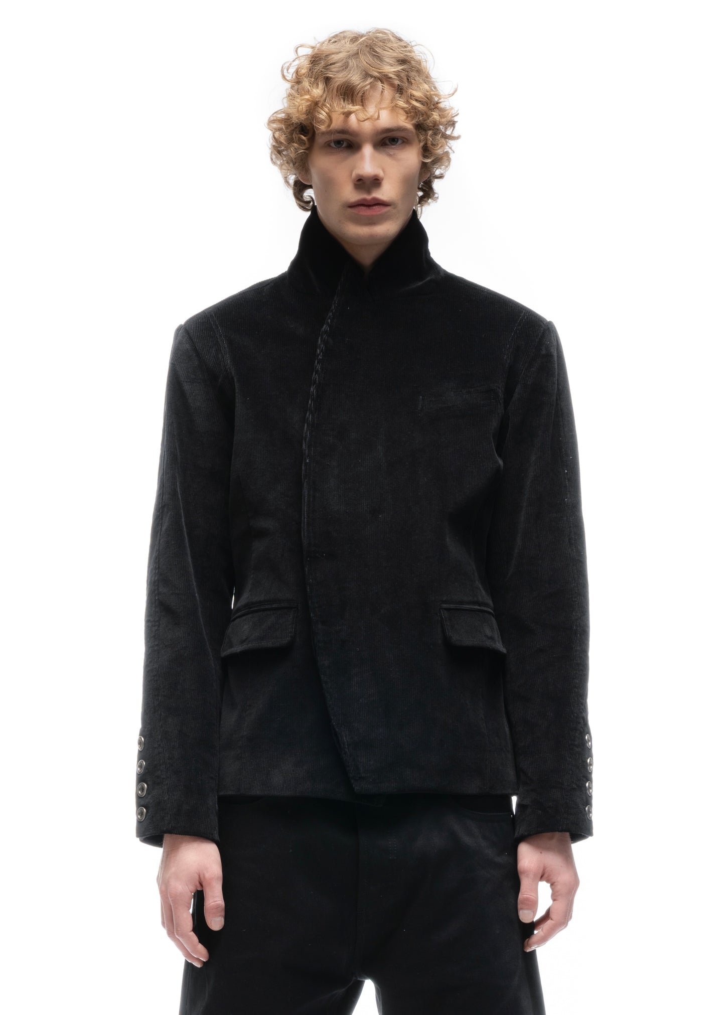 ASYMMETRICAL CORDUROY BLAZER