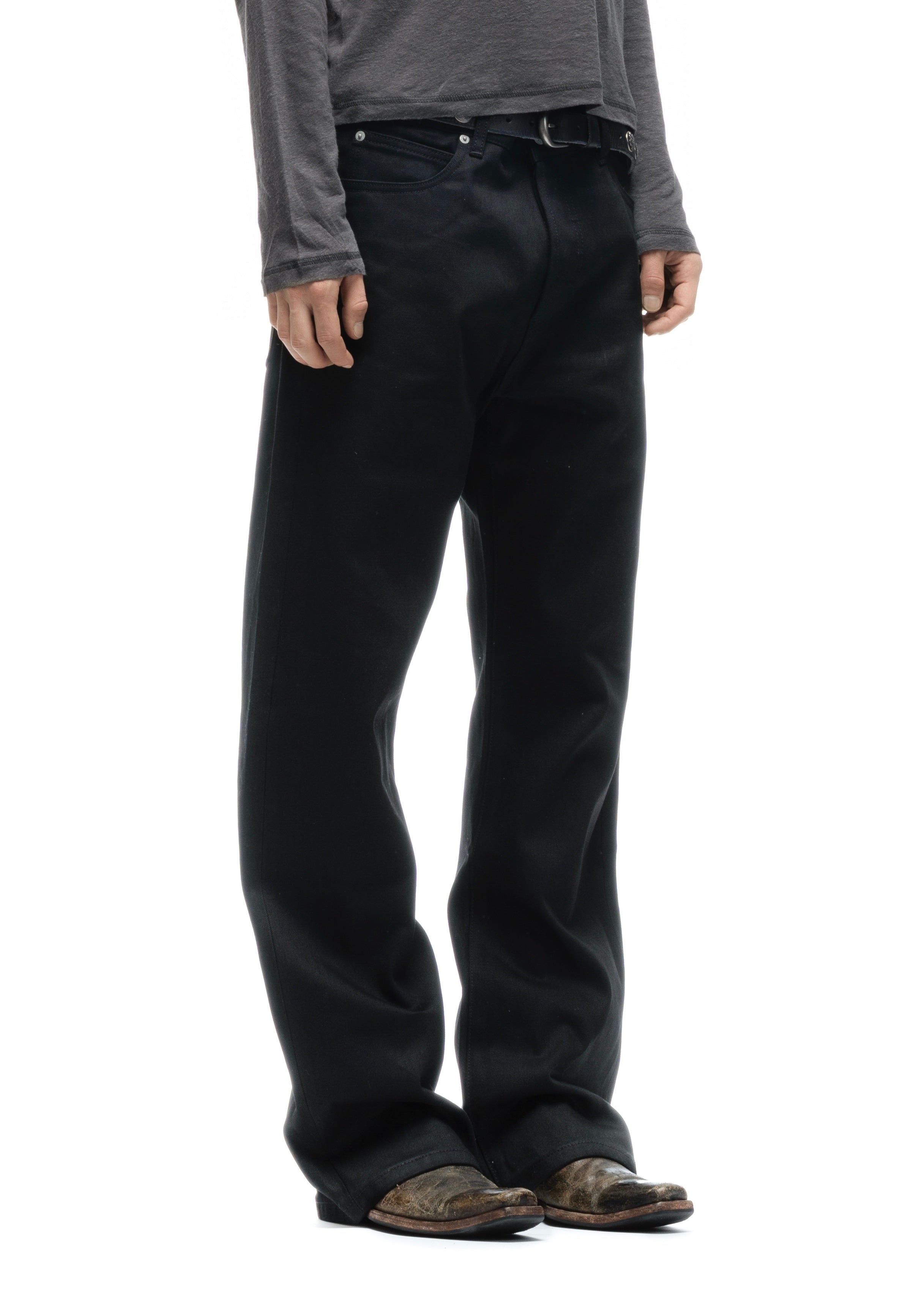 JAPANESE SELVEDGE BOOTCUT DENIM BLACK – NO/FAITH STUDIOS