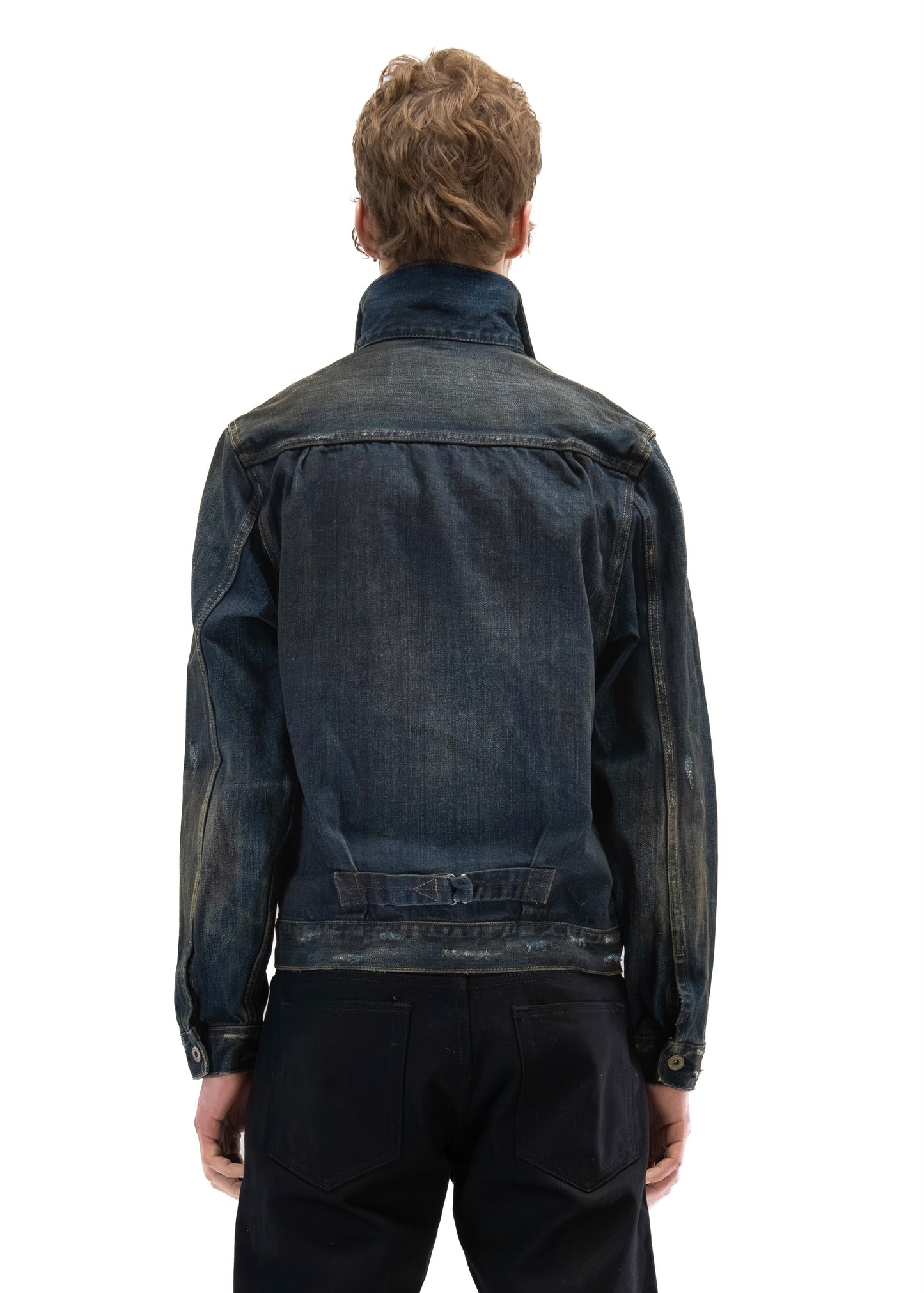 FADED BLUE DENIM TRUCKER