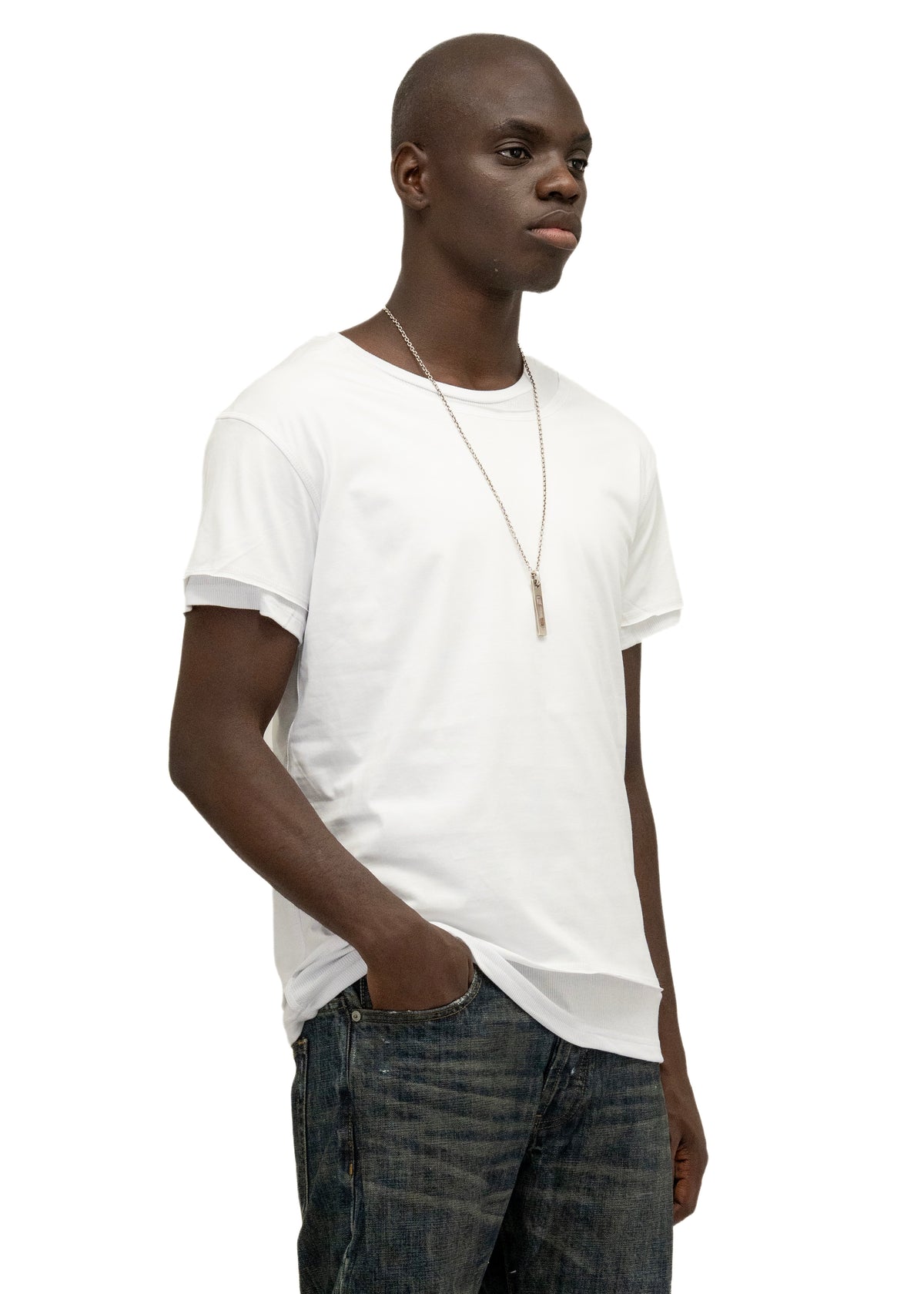 DOUBLE-LAYERED T-SHIRT WHITE