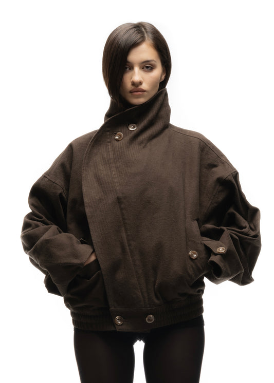 MOLESKIN JACKET BROWN FEMALE