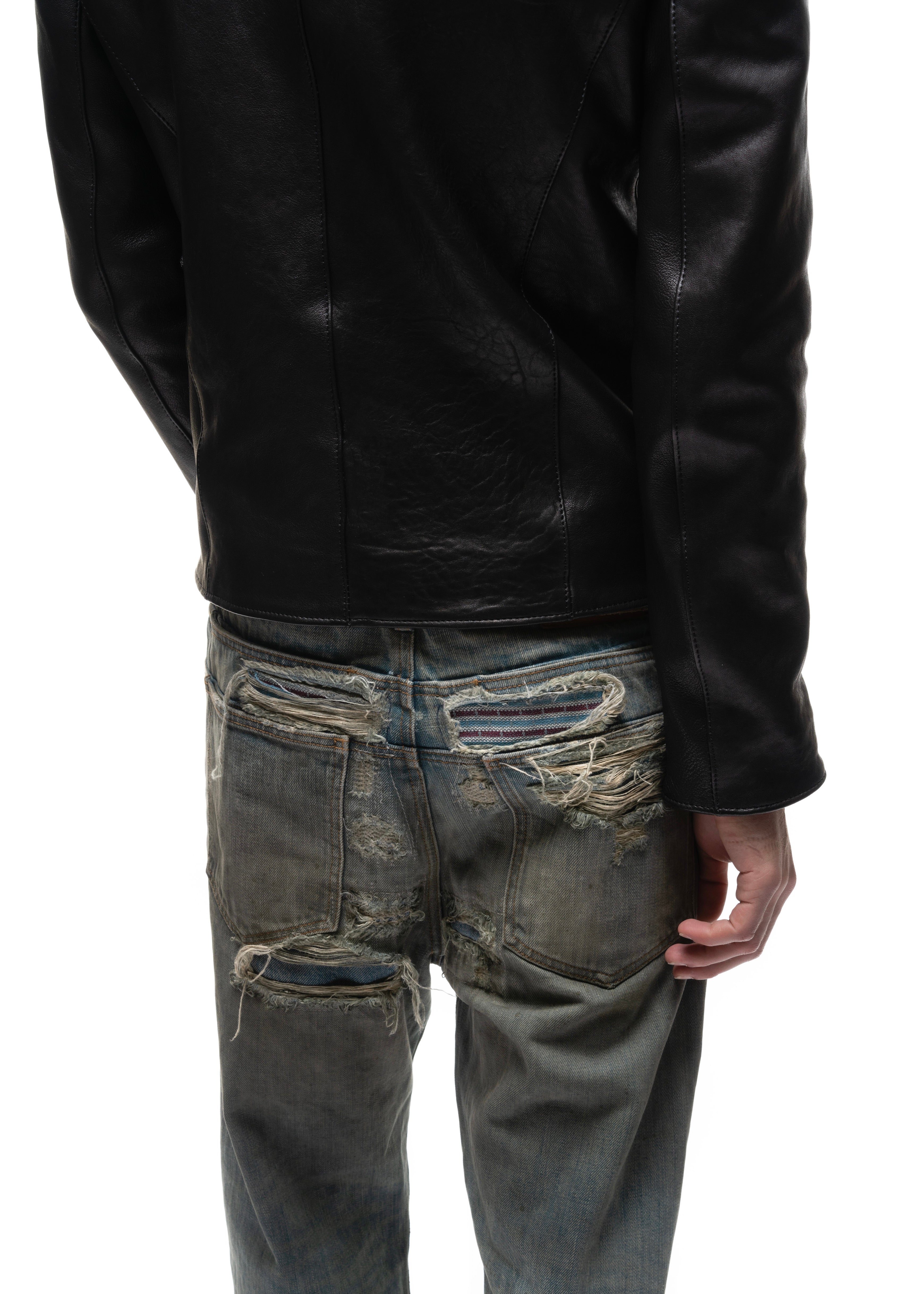 BIKER ONE CUT LEATHER JACKET – NO/FAITH STUDIOS