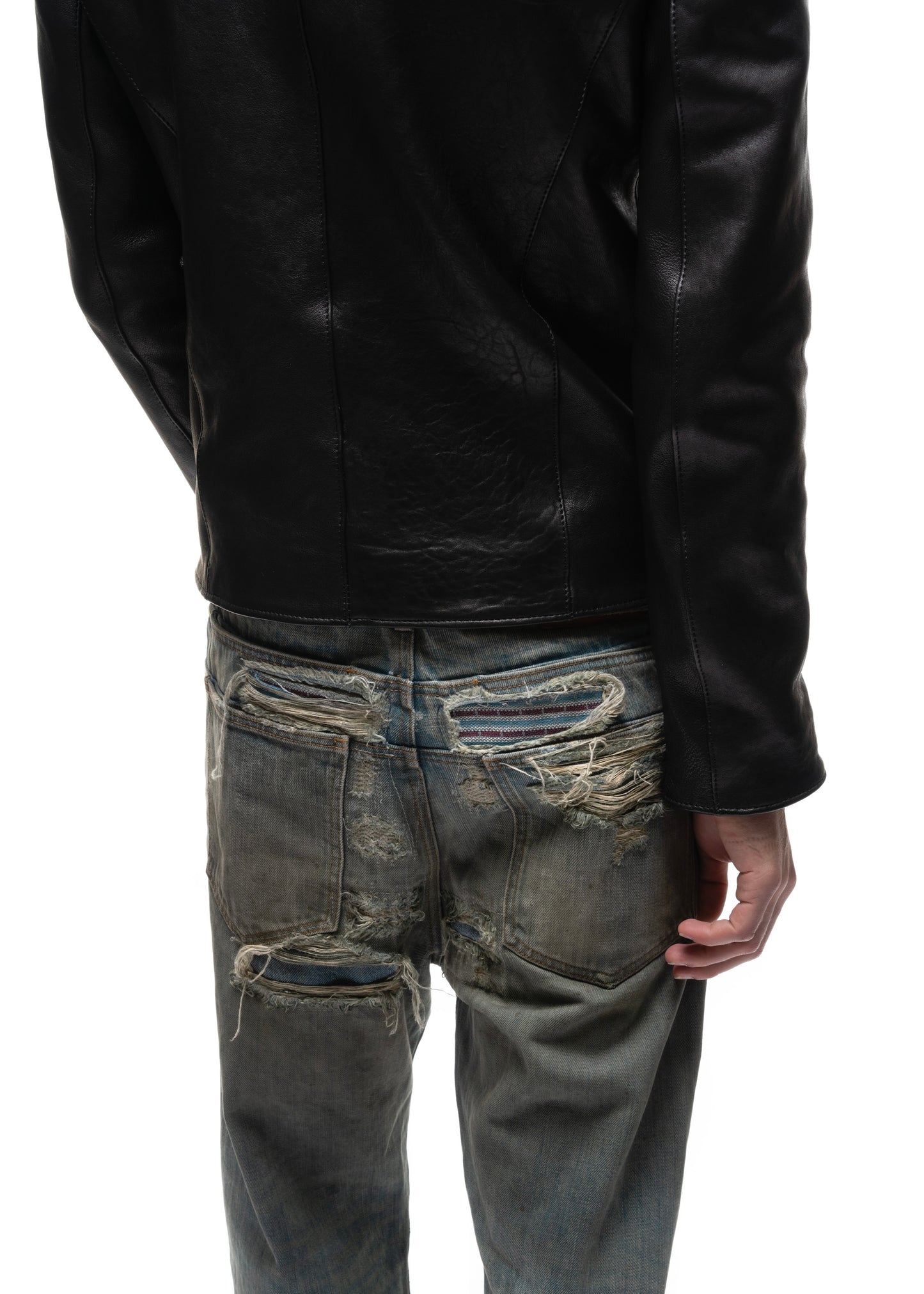 BIKER ONE CUT LEATHER JACKET
