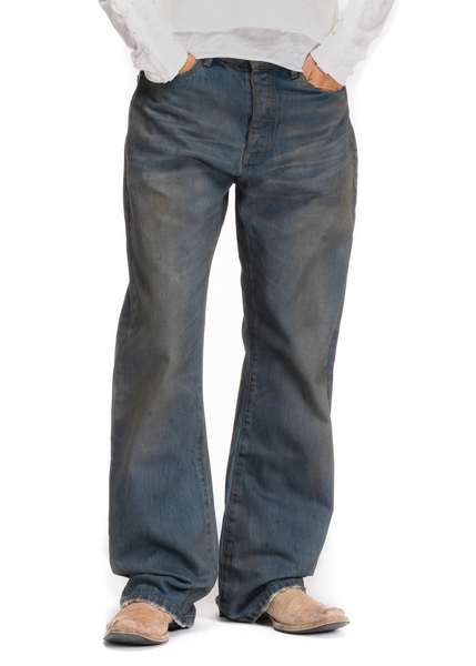 VINTAGE BLUE SELVEDGE BOOTCUT DENIM – NO/FAITH STUDIOS