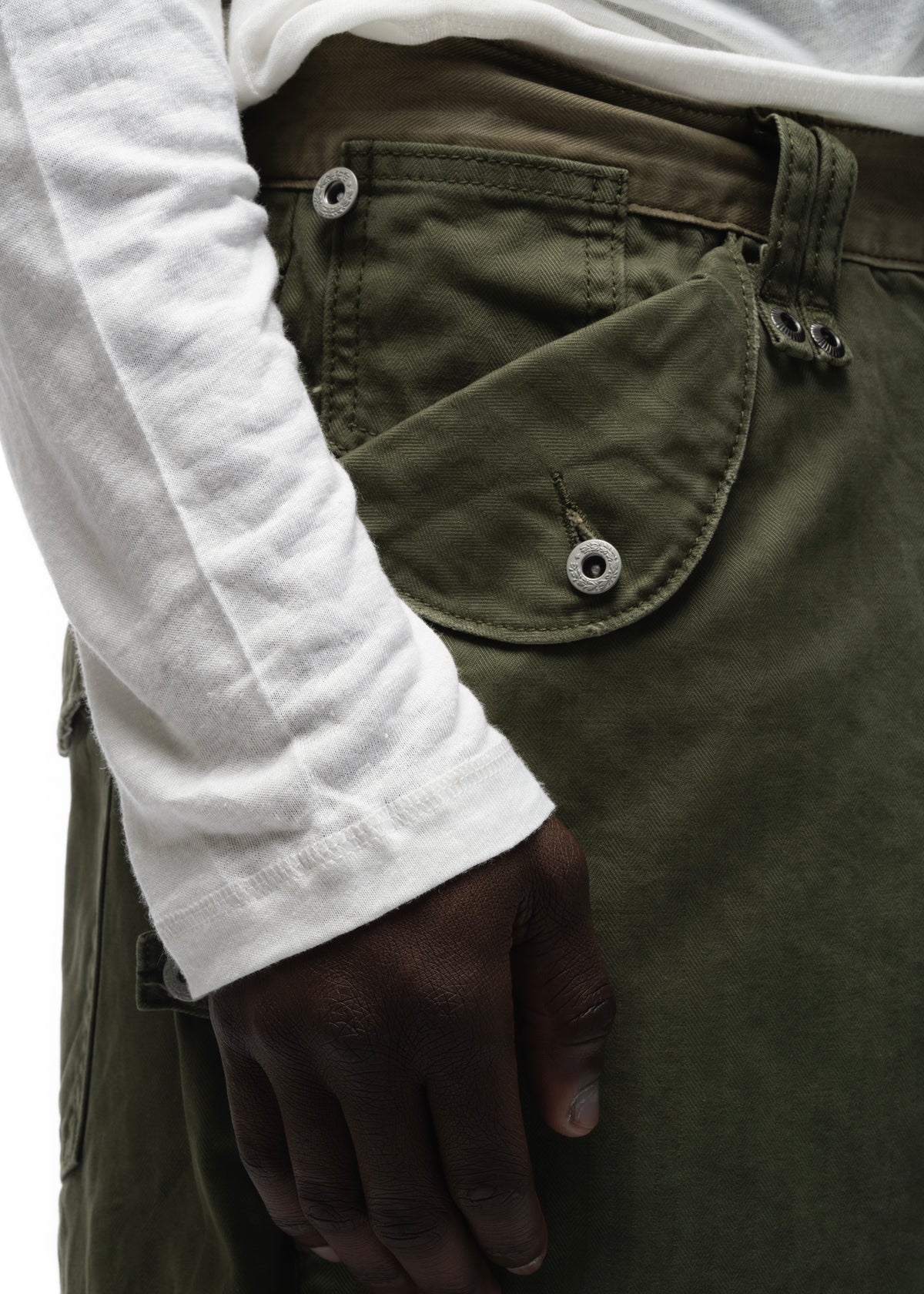 HERRINGBONE CUT KHAKI