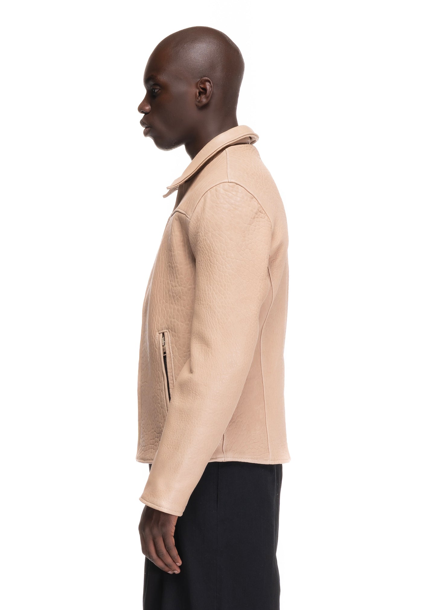 BIKER ONE CUT LEATHER BEIGE