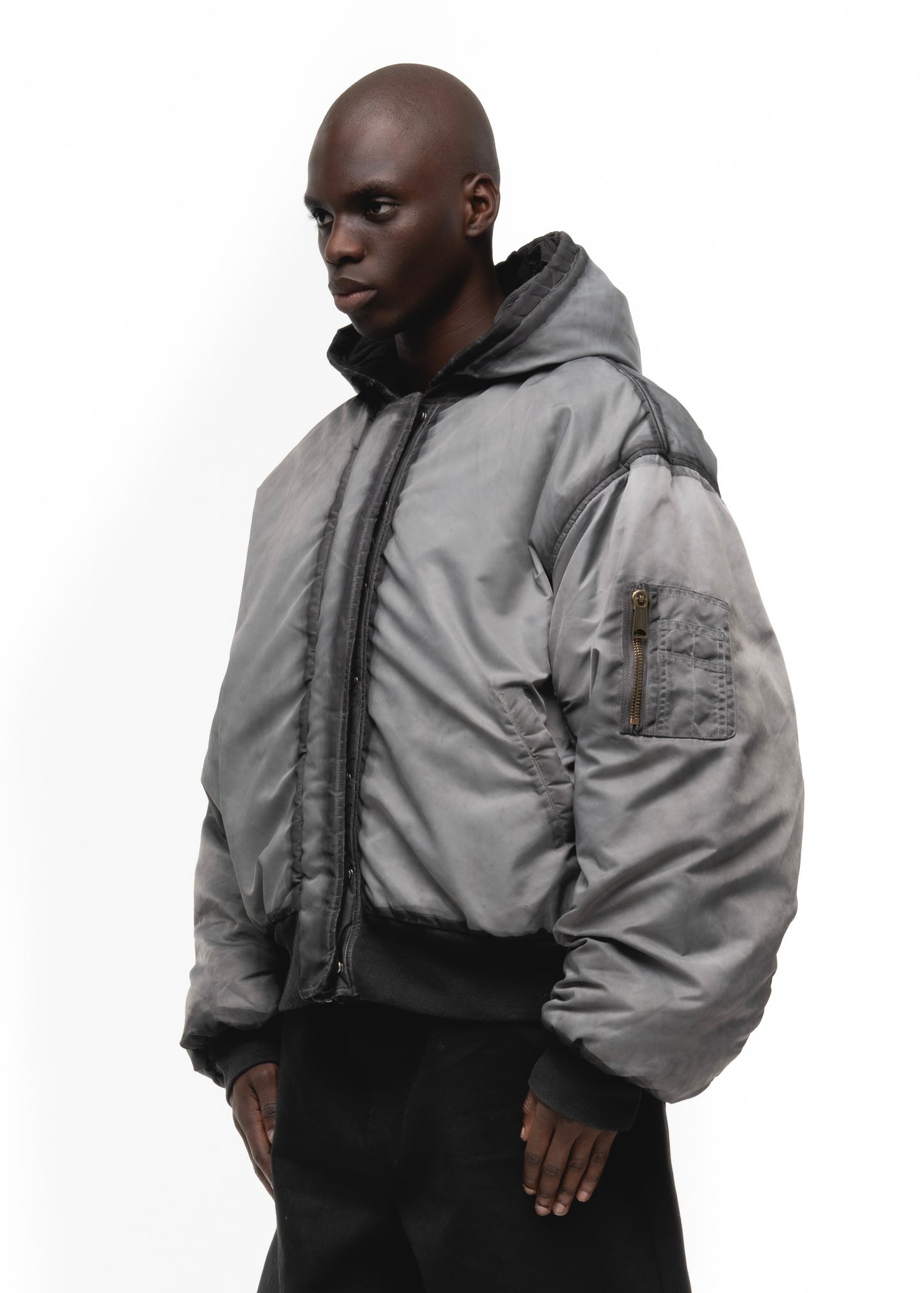 REVERSIBLE ONYX BOMBER JACKET GREY