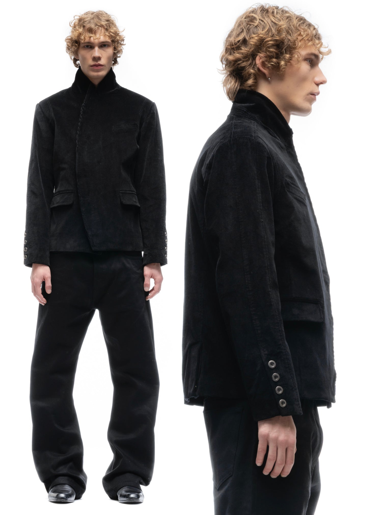 ASYMMETRICAL CORDUROY BLAZER