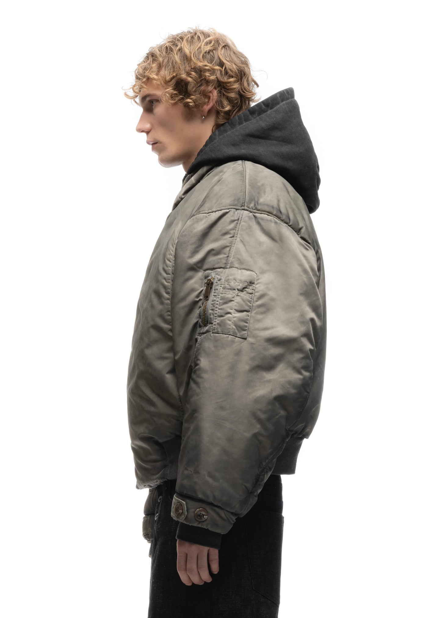 FENCING WAFFLE BOMBER JACKET USED BEIGE