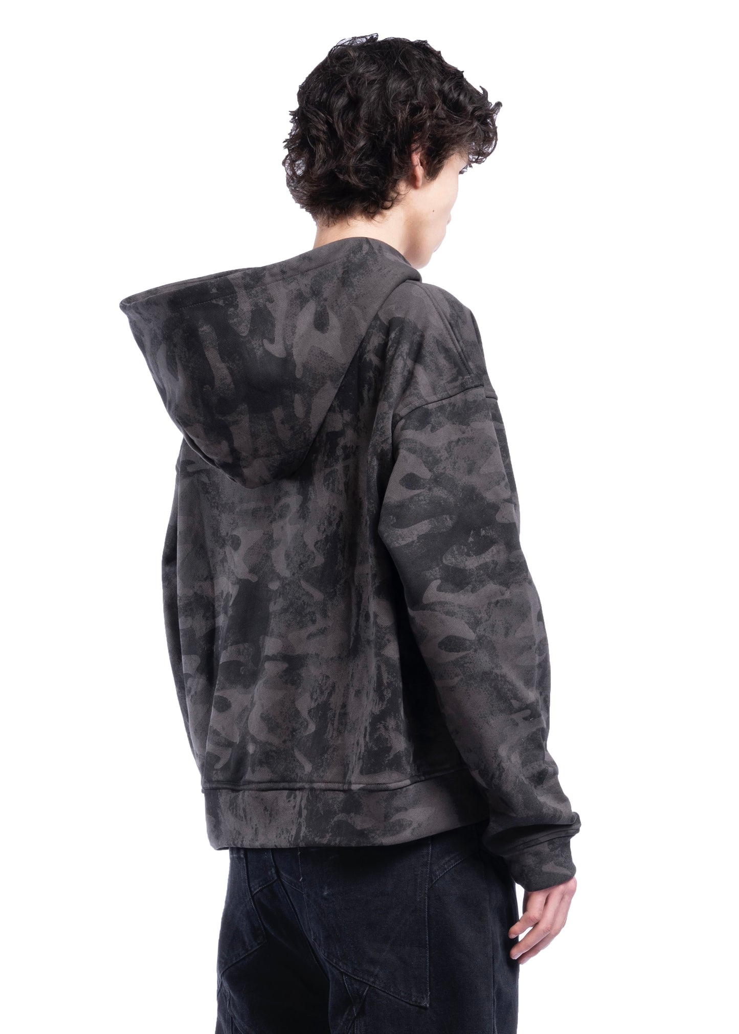 CAMO MONOGRAM ZIP JACKET BLACK VINTAGE