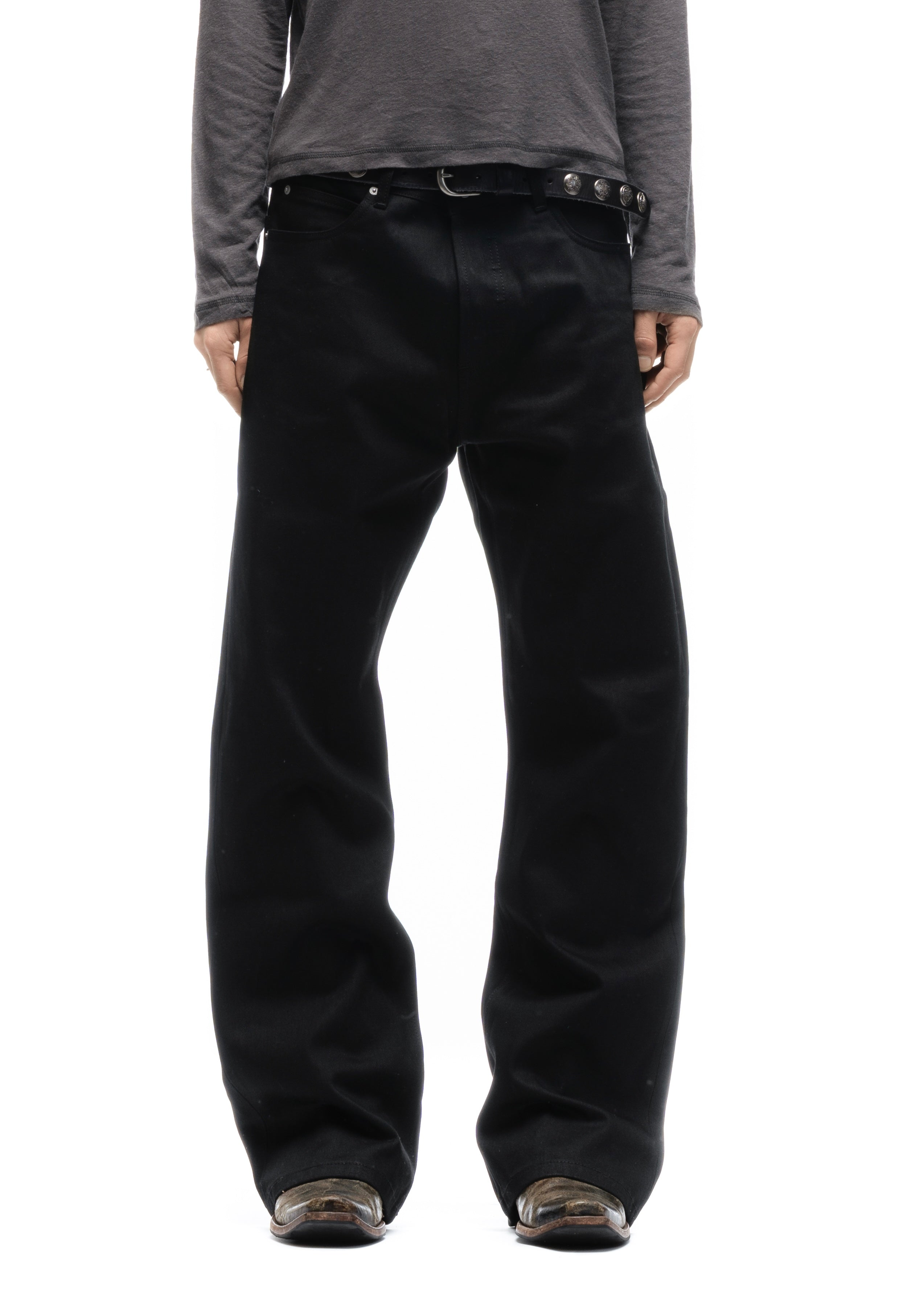 JAPANESE SELVEDGE BOOTCUT DENIM BLACK – NO/FAITH STUDIOS