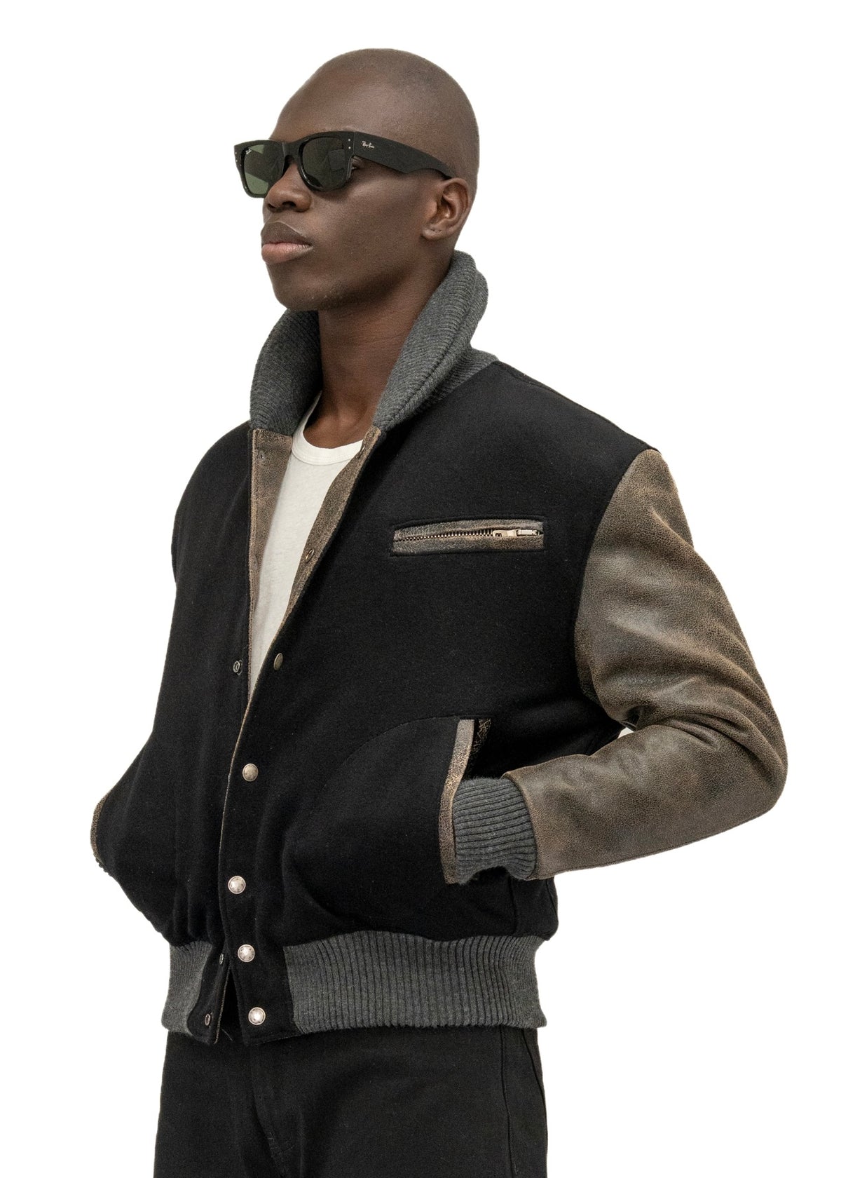 RIDER WOOL LEATHER JACKET