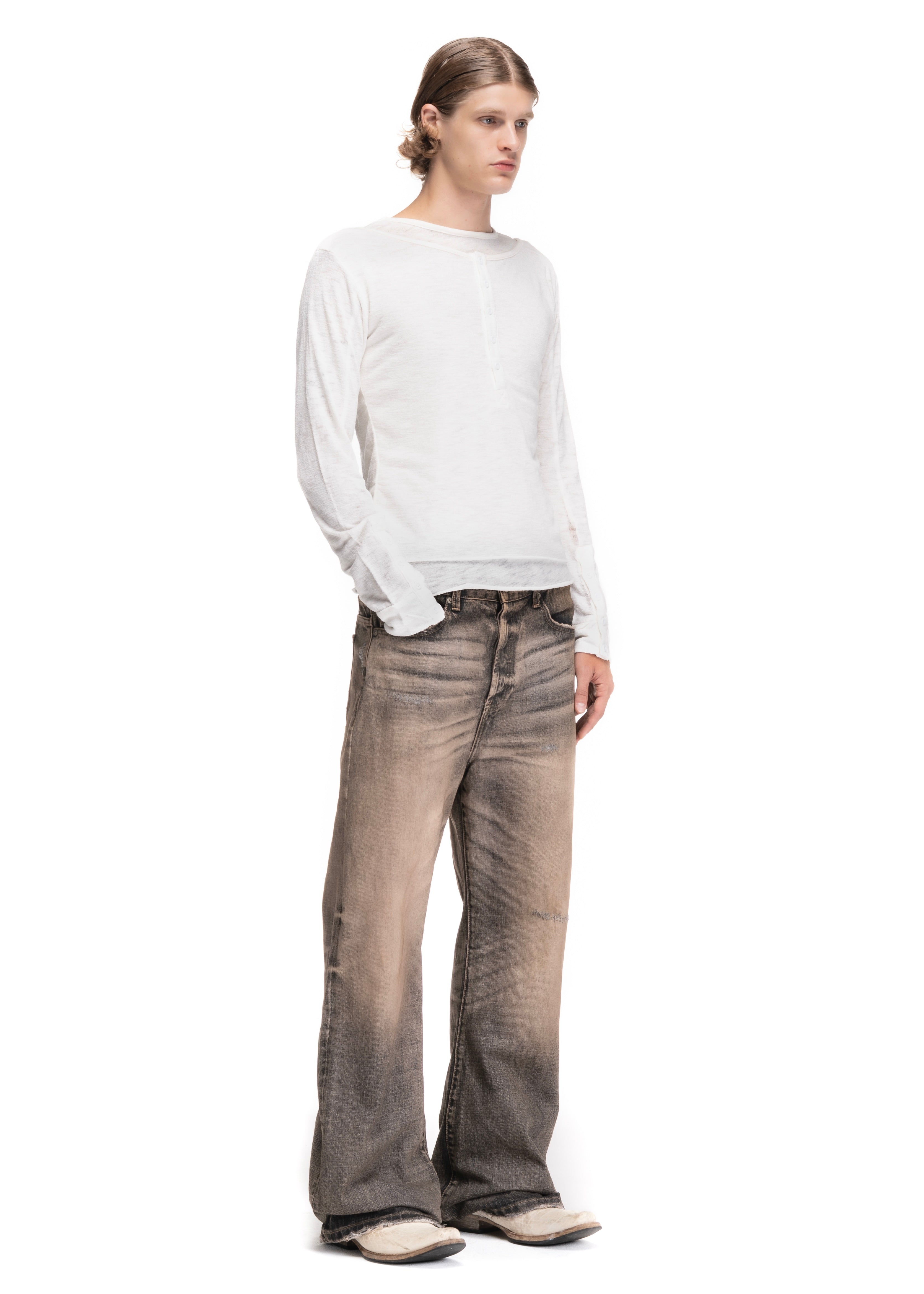 SOLAR FADE SELVEDGE DENIM BOOTCUT – NO/FAITH STUDIOS