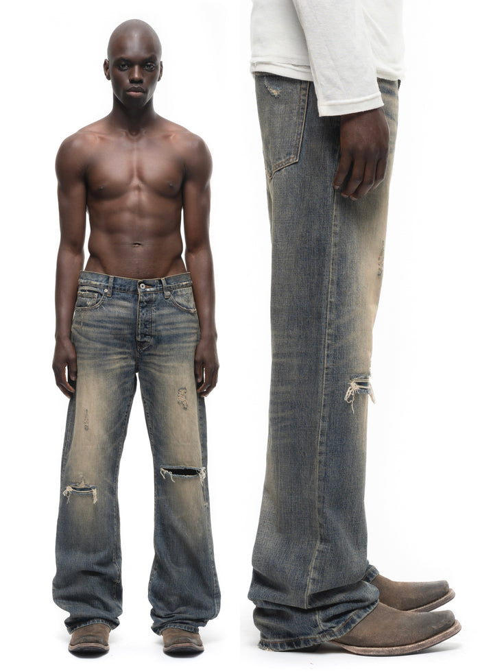 JAPANESE SELVEDGE WORN BOOTCUT DENIM