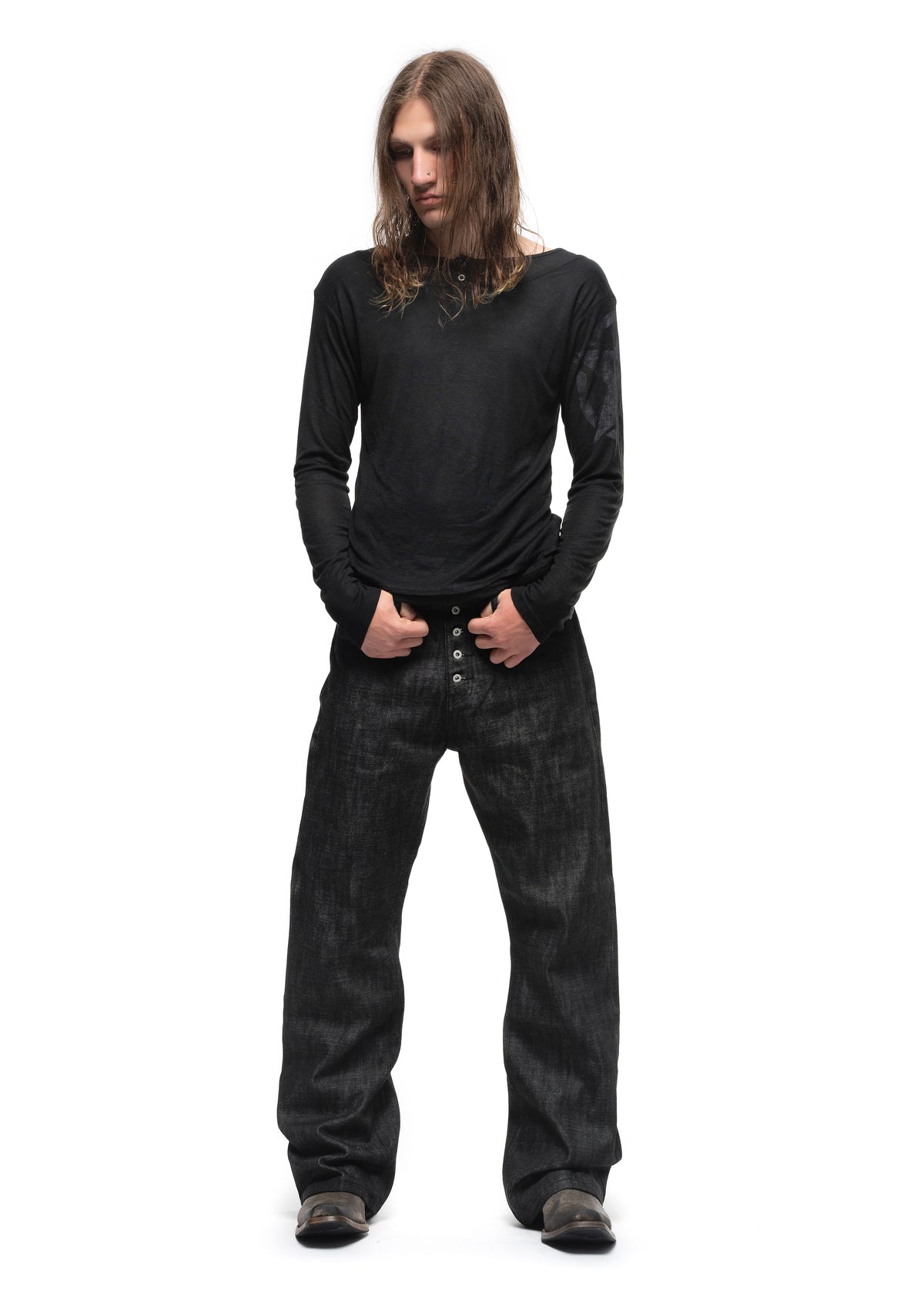 RAW DENIM JAPANESE BOOTCUT FIT BLACK – NO/FAITH STUDIOS