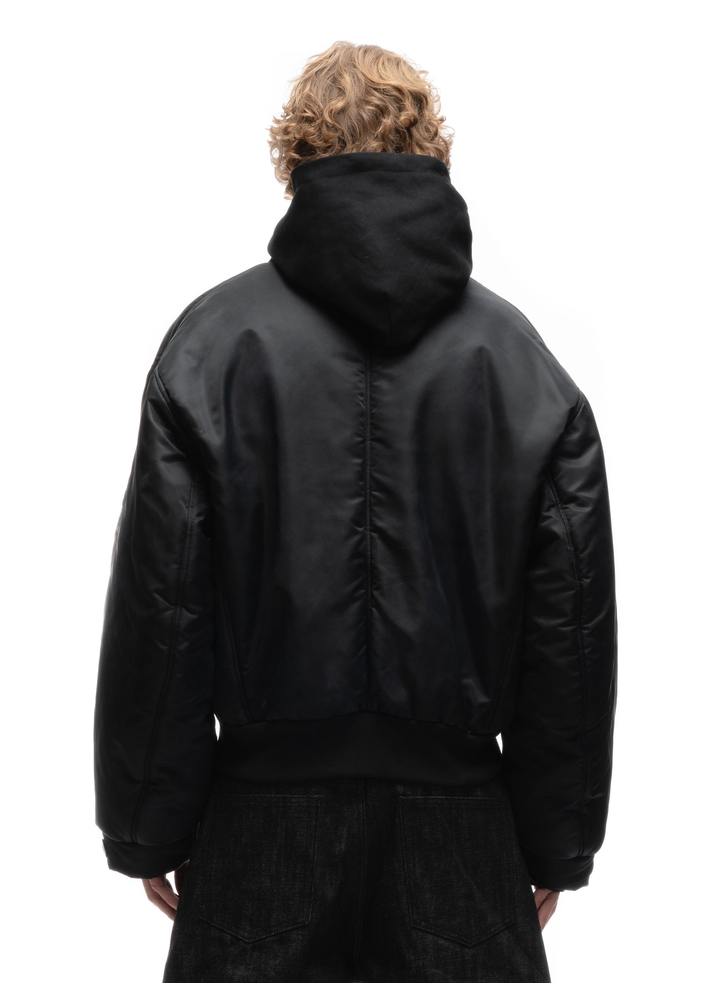 FENCING WAFFLE BOMBER JACKET BLACK