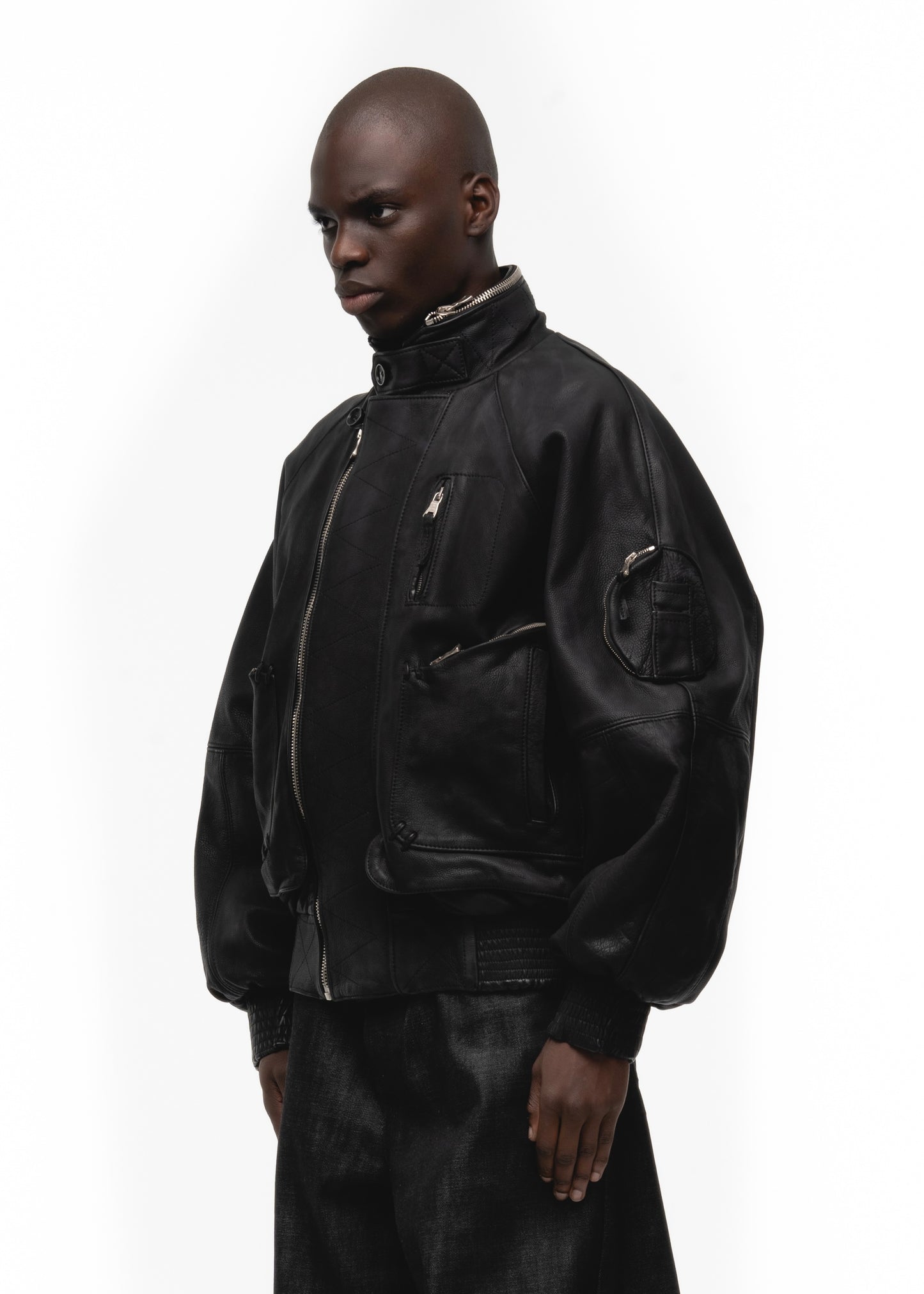 FLIGHT LEATHER COTTON JACKET