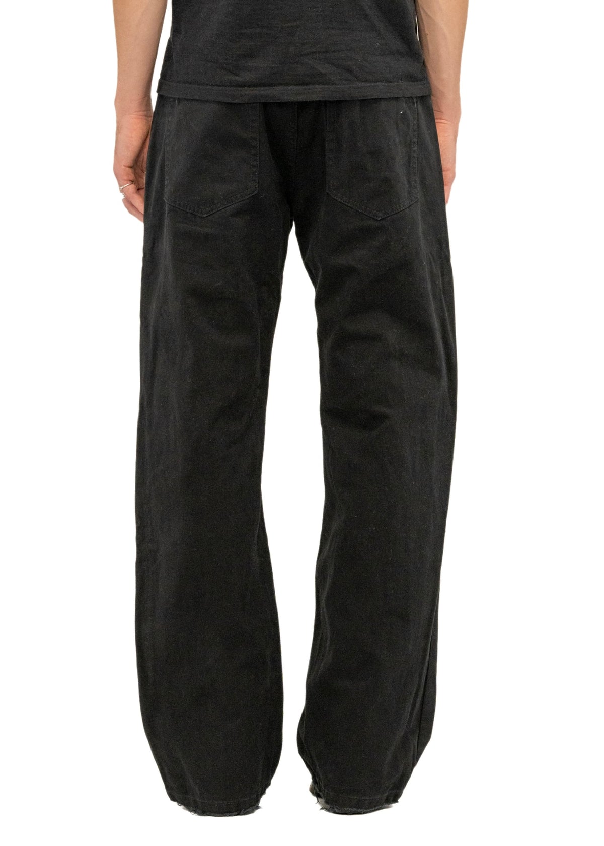 FRAYED BOOTCUT DENIM BLACK