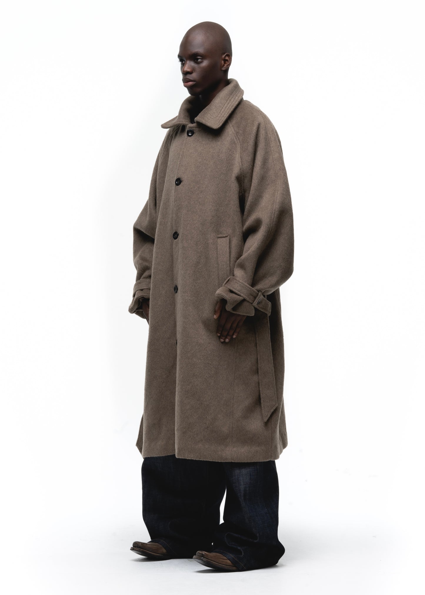 CLASSIC WOOL COAT EARTH GREEN