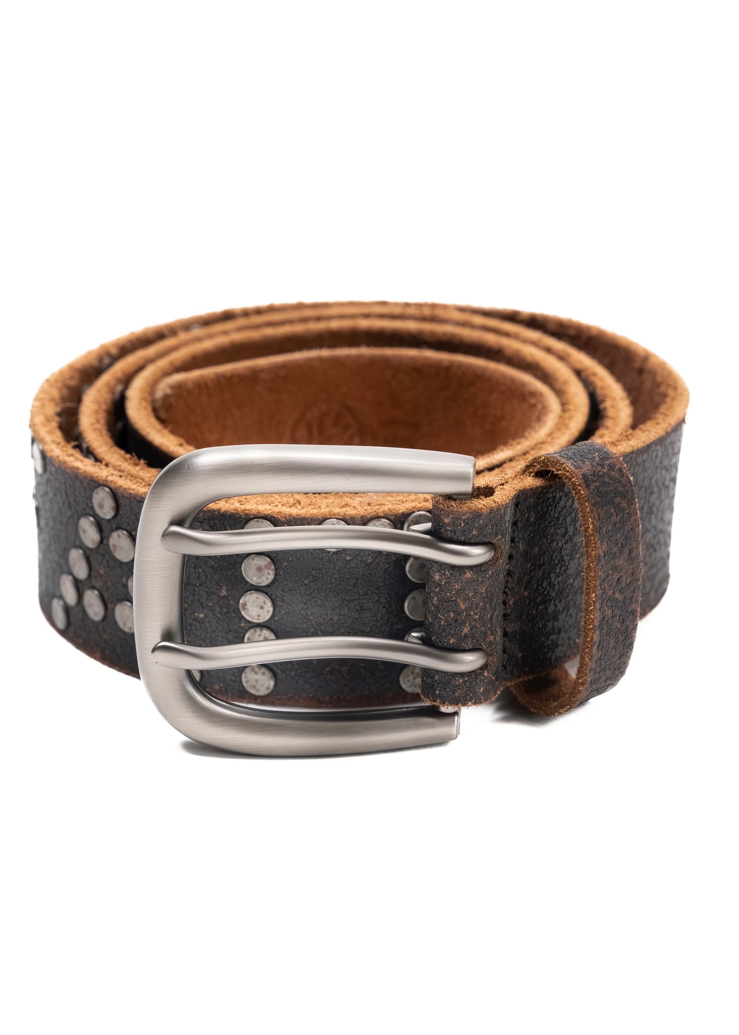 NO FAITH JEANS STUDDED LEATHER BELT
