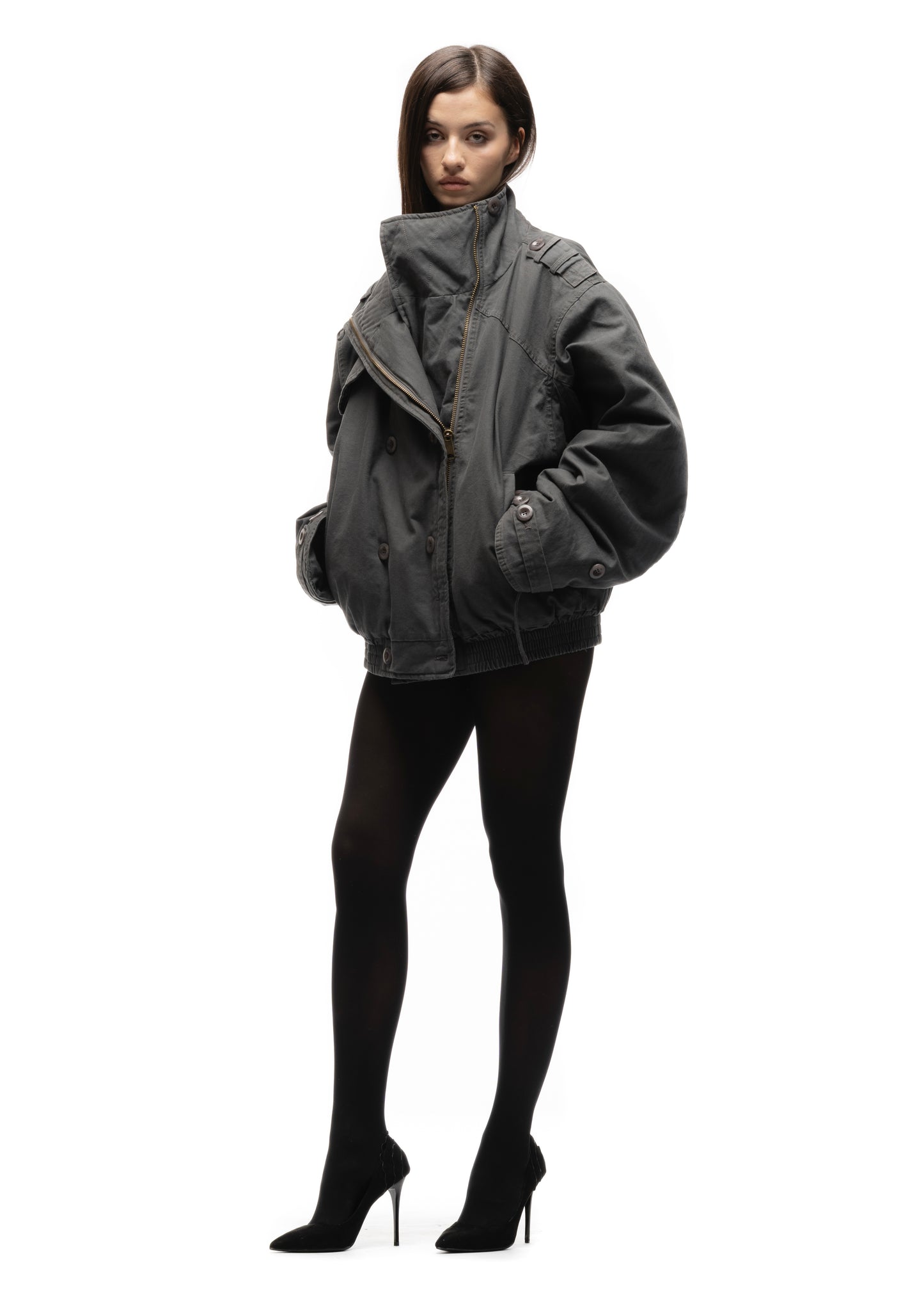 COMBAT PADDED PARKA GREY FEMALE