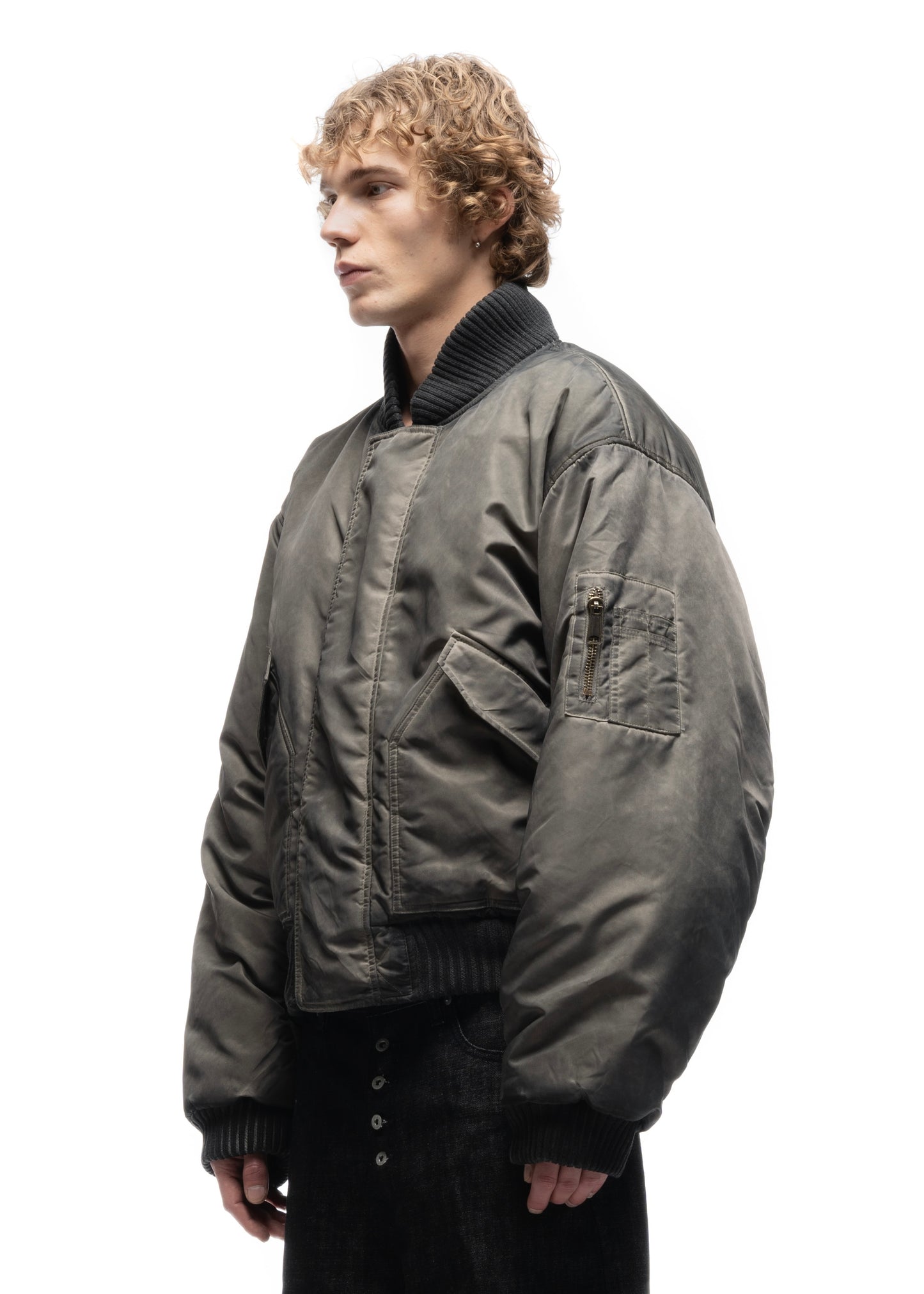 REVERSIBLE BASIC ONYX BOMBER JACKET BEIGE