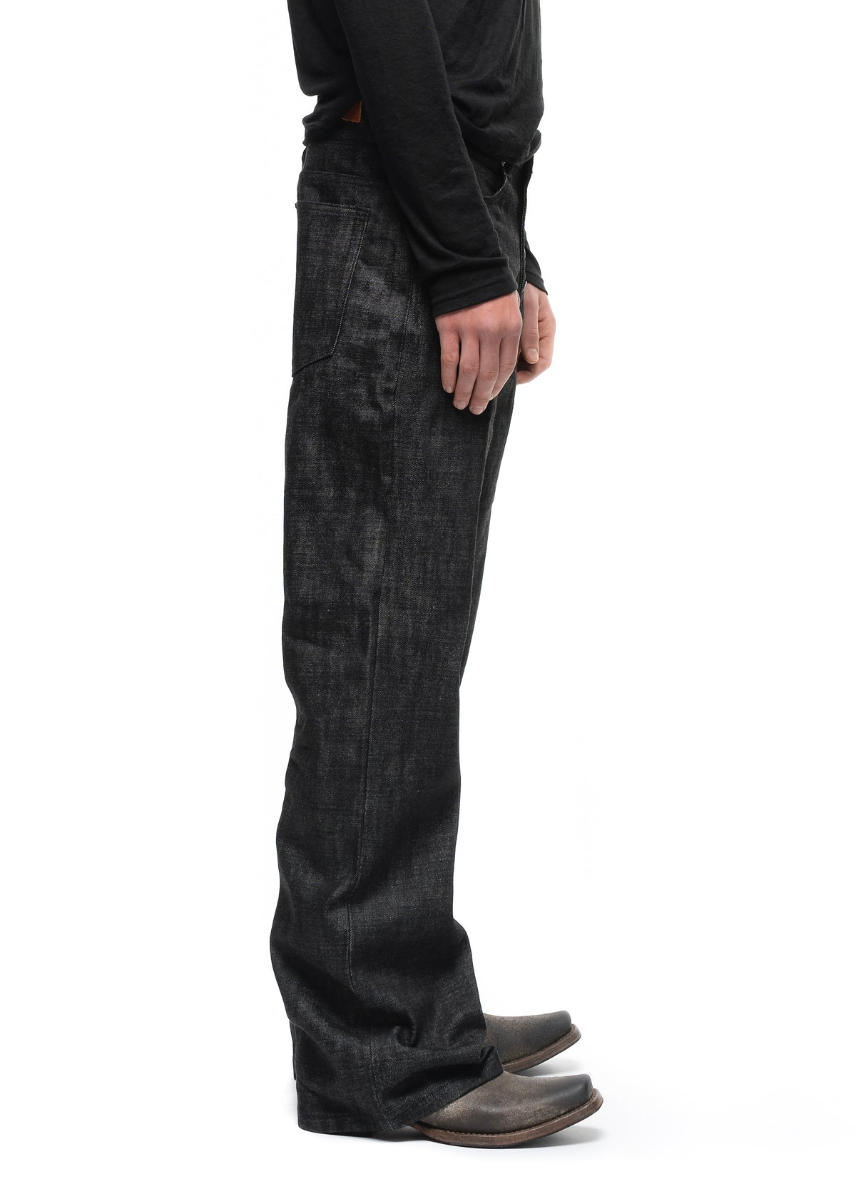 RAW DENIM JAPANESE BOOTCUT FIT BLACK – NO/FAITH STUDIOS