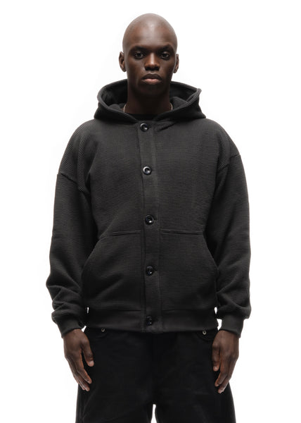 BUTTON KNIT COTTON JACKET BLACK – NO/FAITH STUDIOS