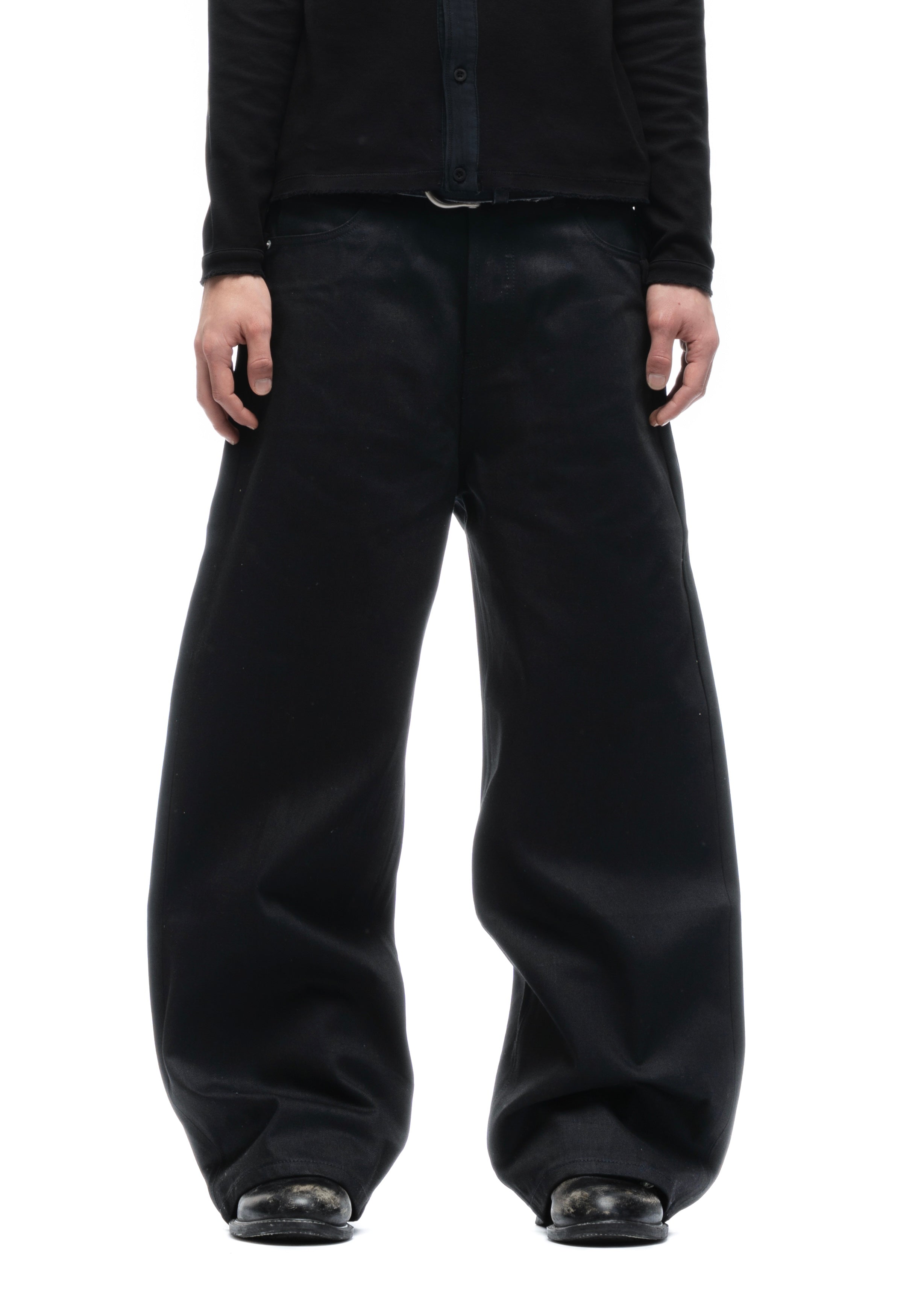 JAPANESE SELVEDGE LOOSE DENIM BLACK – NO/FAITH STUDIOS