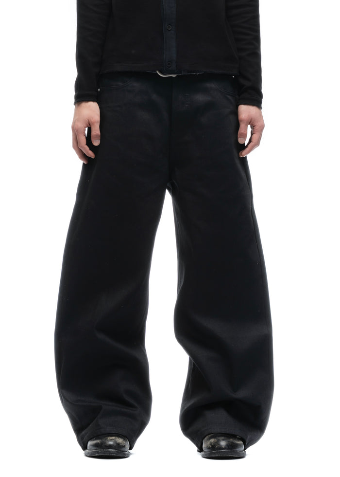 JAPANESE SELVEDGE LOOSE DENIM BLACK