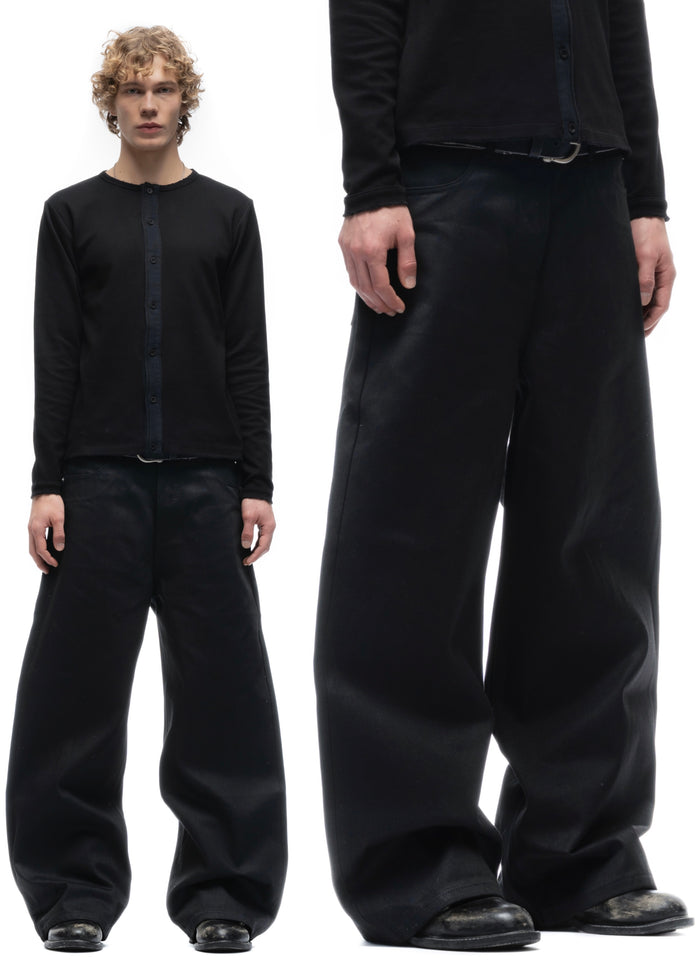 JAPANESE SELVEDGE LOOSE DENIM BLACK