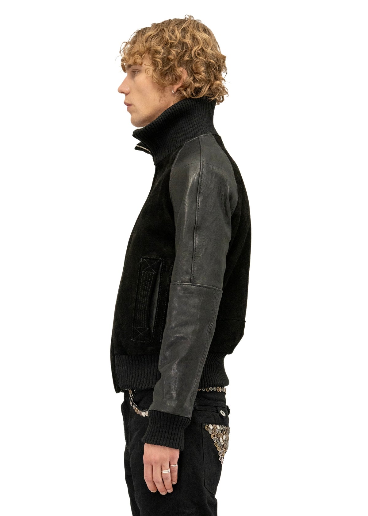 DUST ONE CUT LEATHER JACKET SUEDE